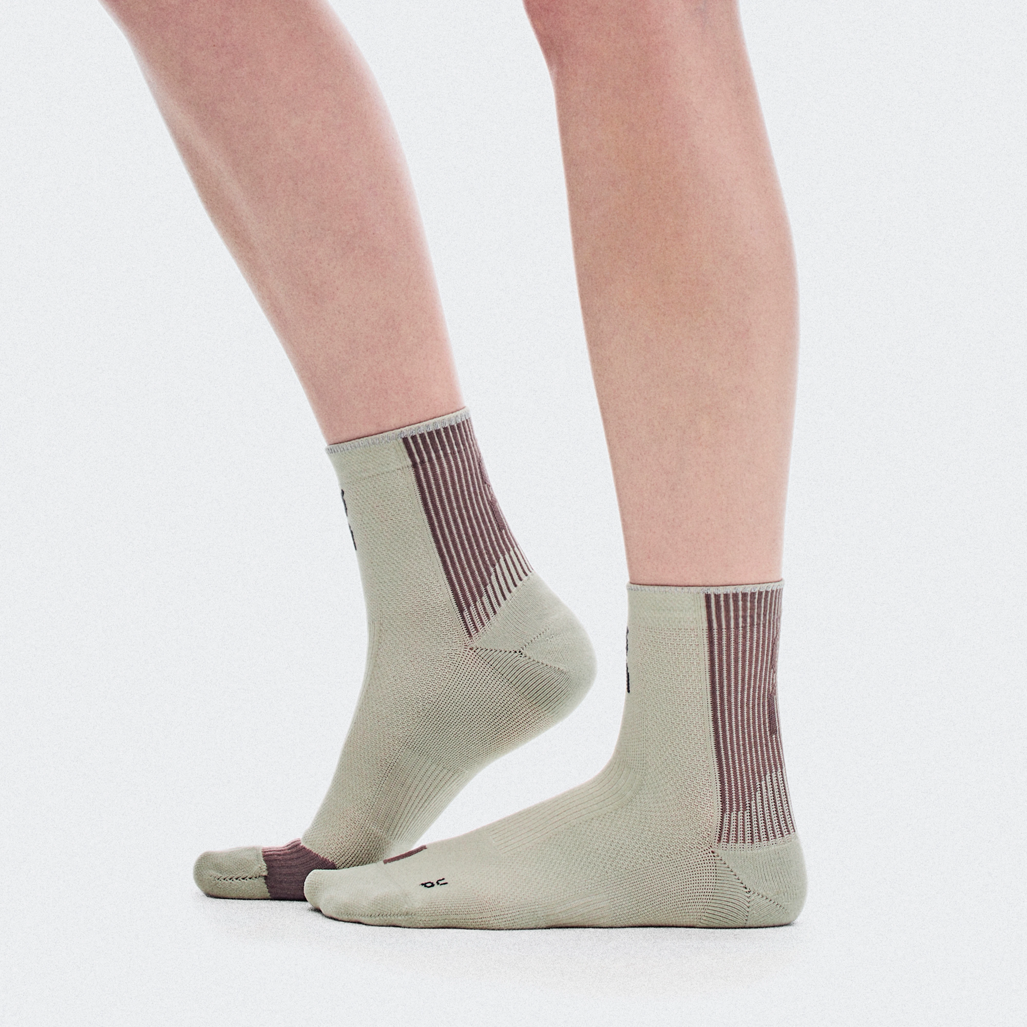 On Performance Run Sock Mid Brume & Clove Unisex – Performance running, breathable, cushioning Socks