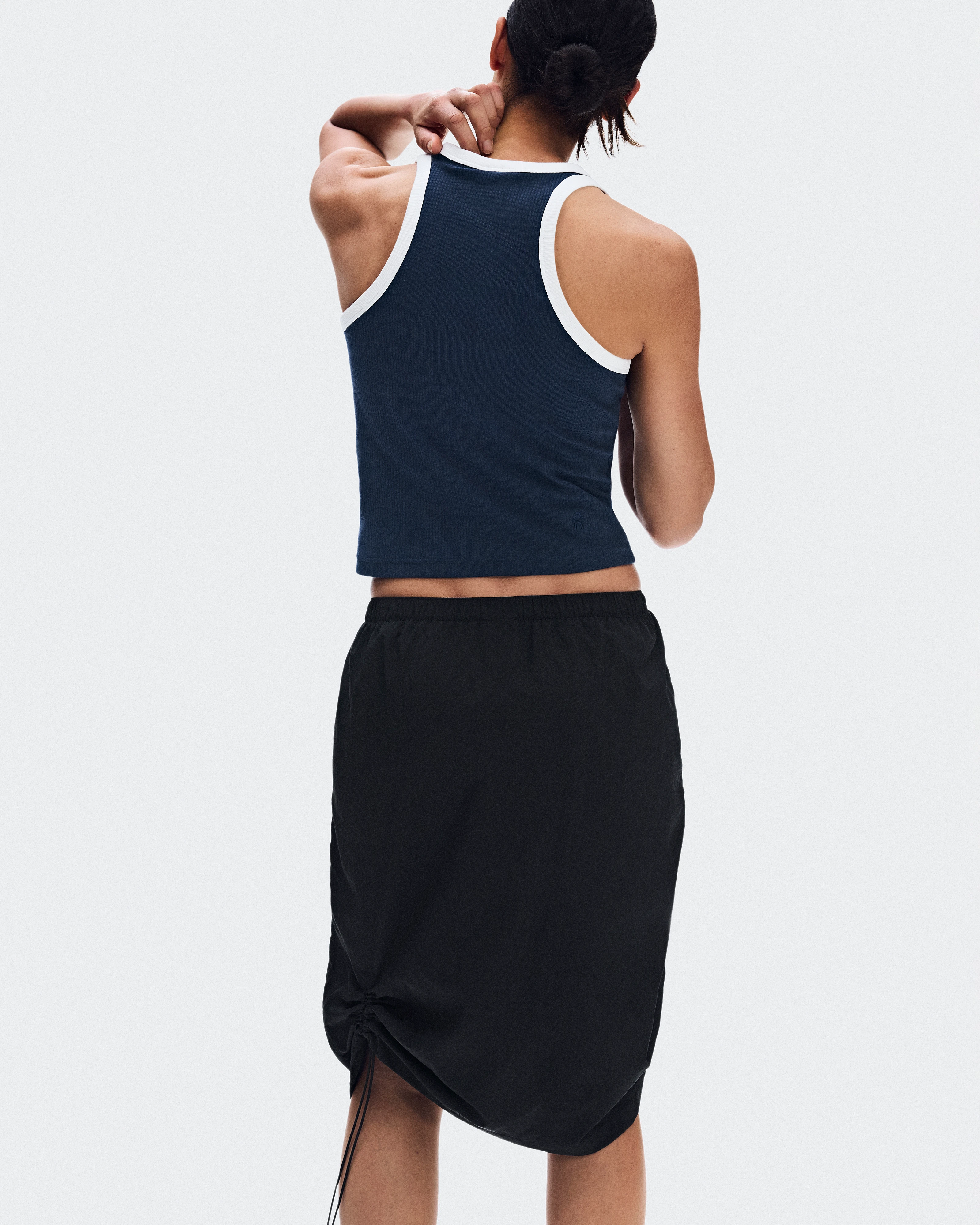On Drawstring Midi Skirt Black Donna Gonne