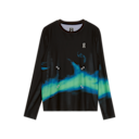 Pace Mesh Long-T Long-Sleeve Shirt in Black/Horizon