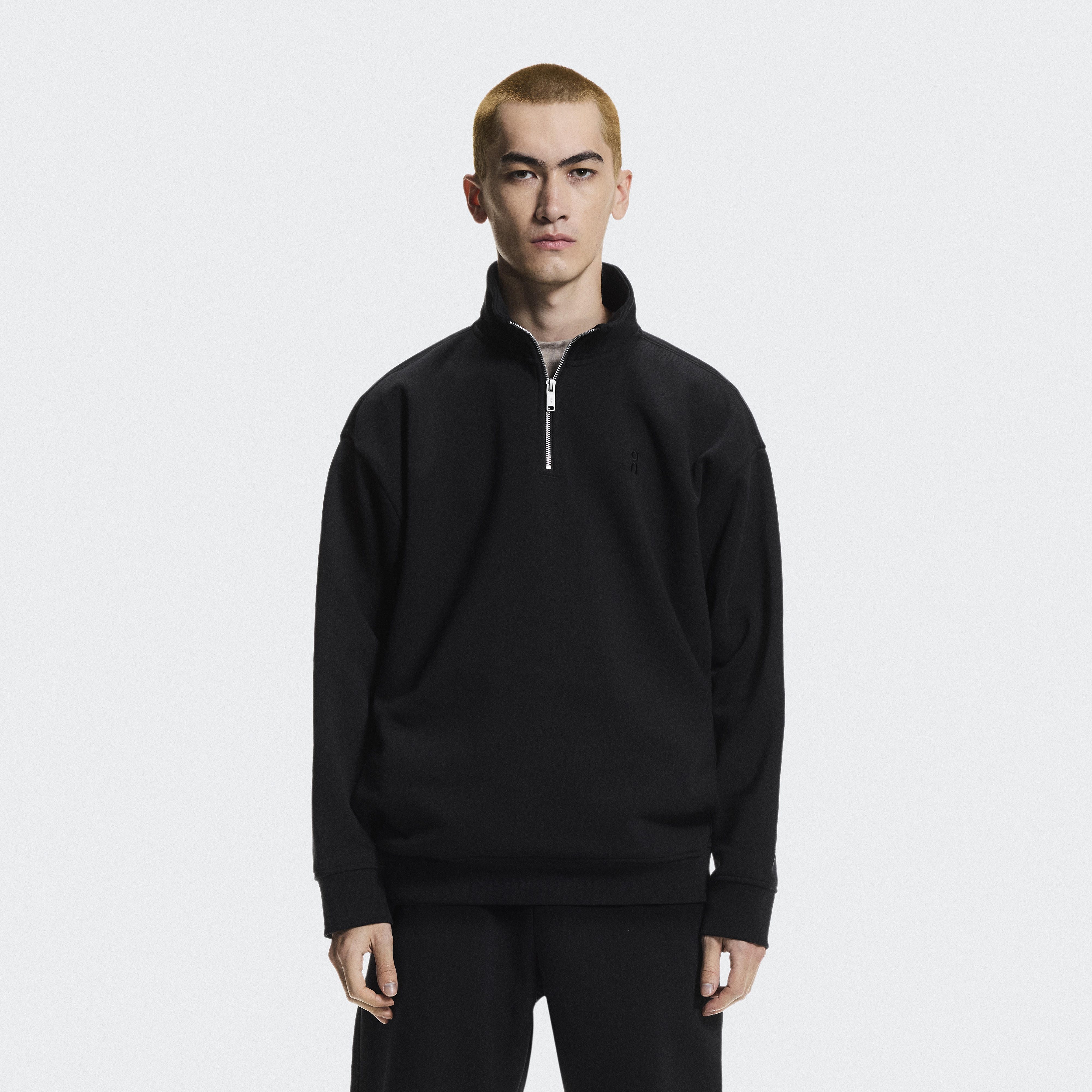 Club Collective 1/4 Zip Sweater in Black