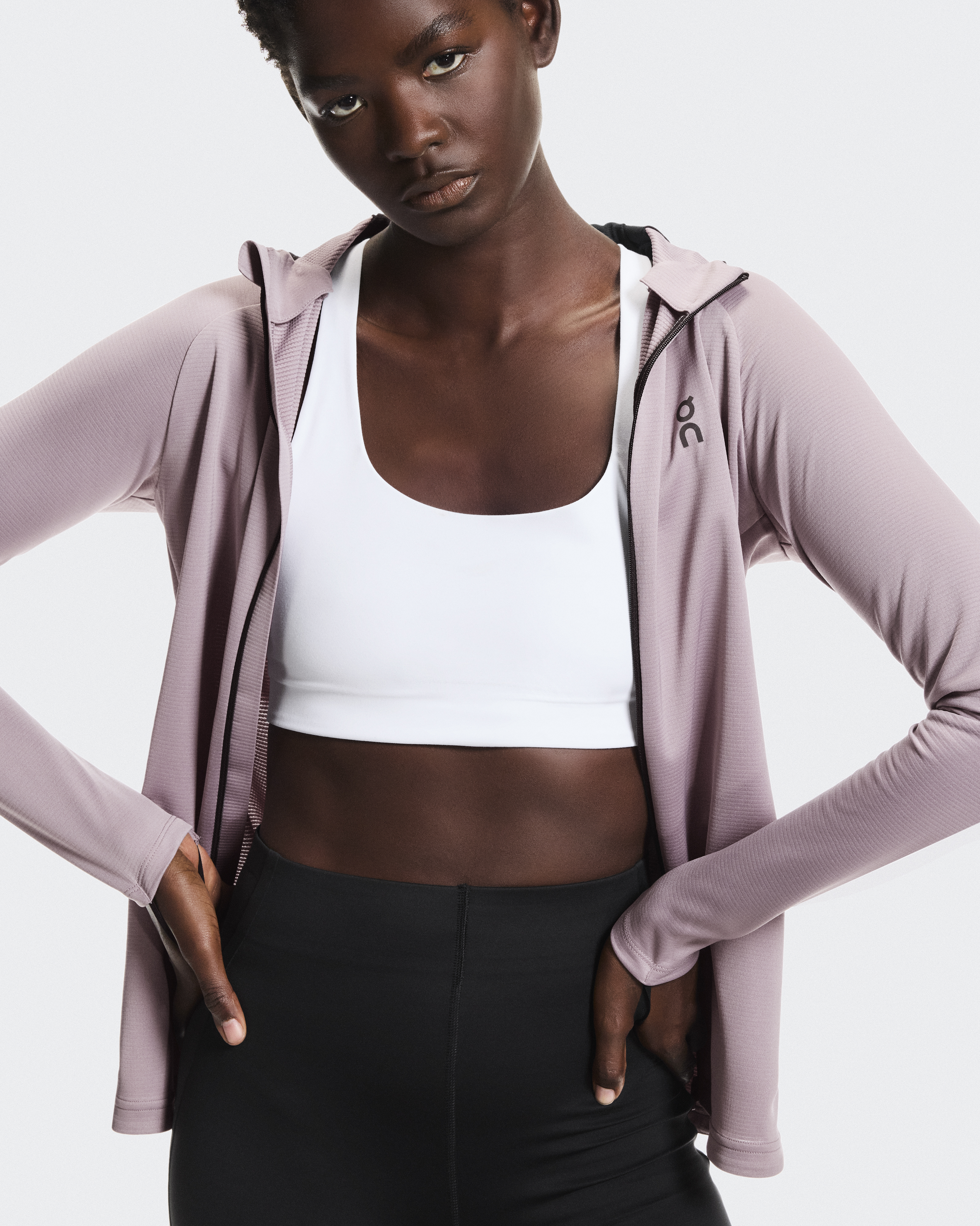 Climate Zip Hoodie: moletom feminino com balaclava e isolamento