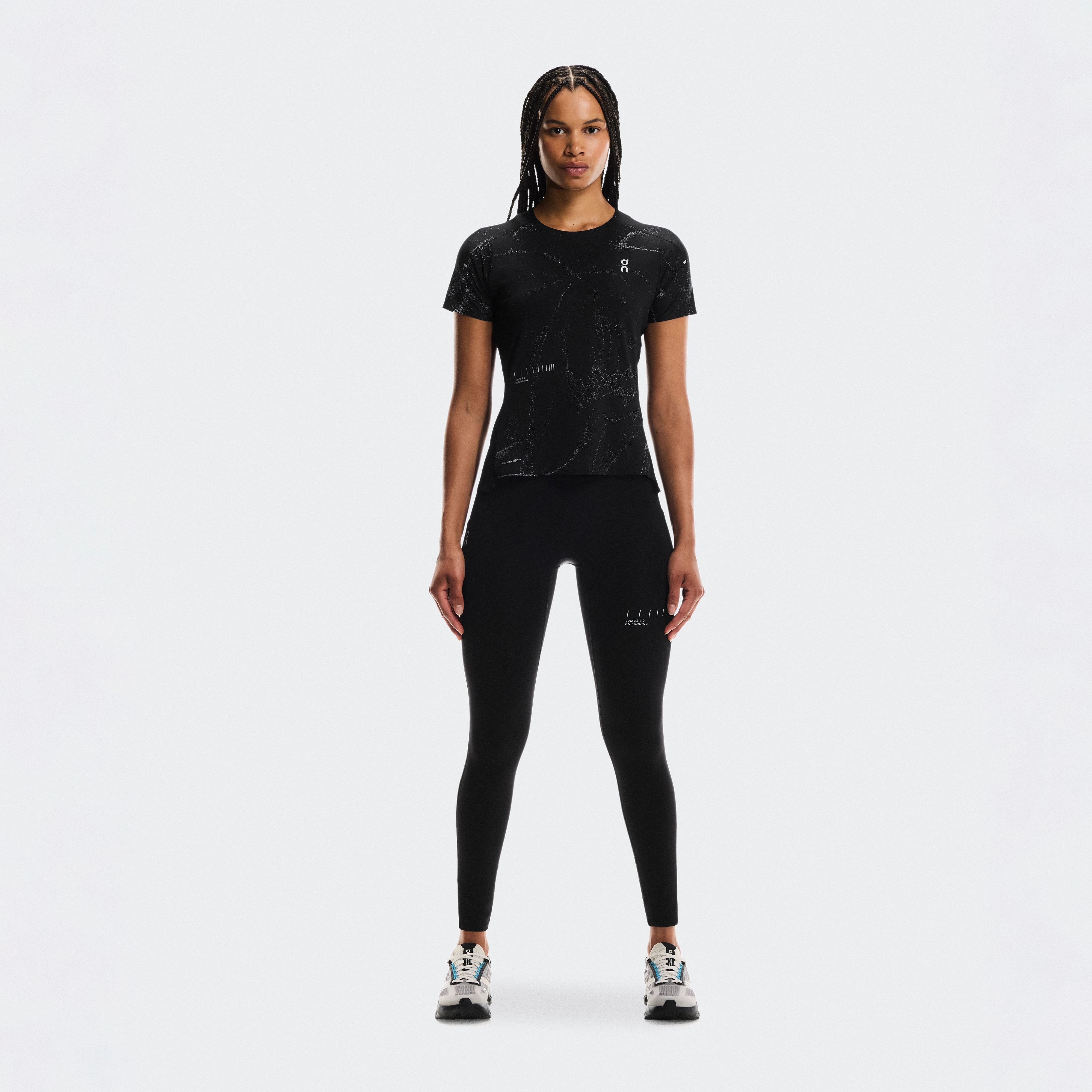 On Performance Tights Lumos Black Women Women – Road running, cold weather, reflective details Tights