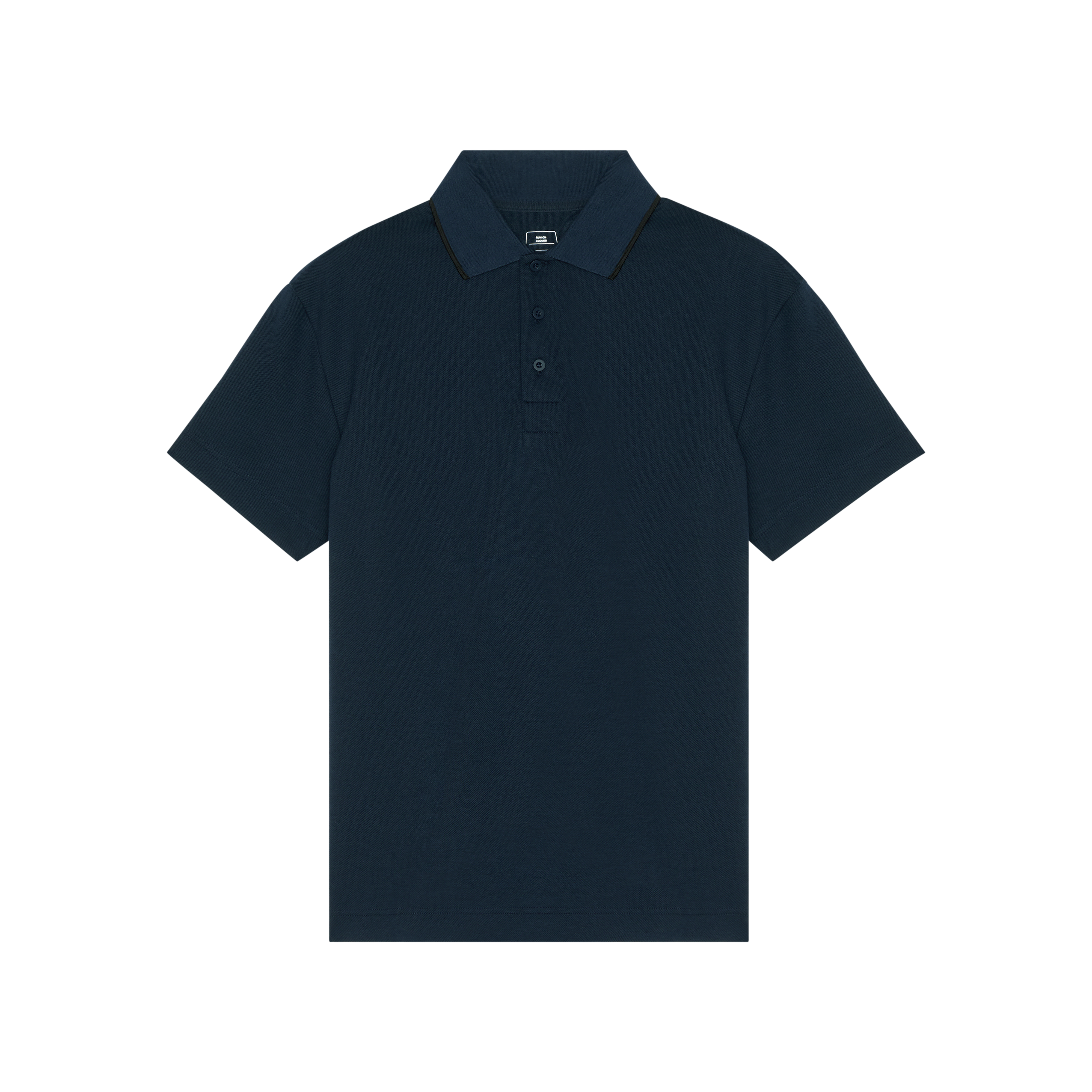 Courtside Polo Short-Sleeve Shirt in Midnight/Black