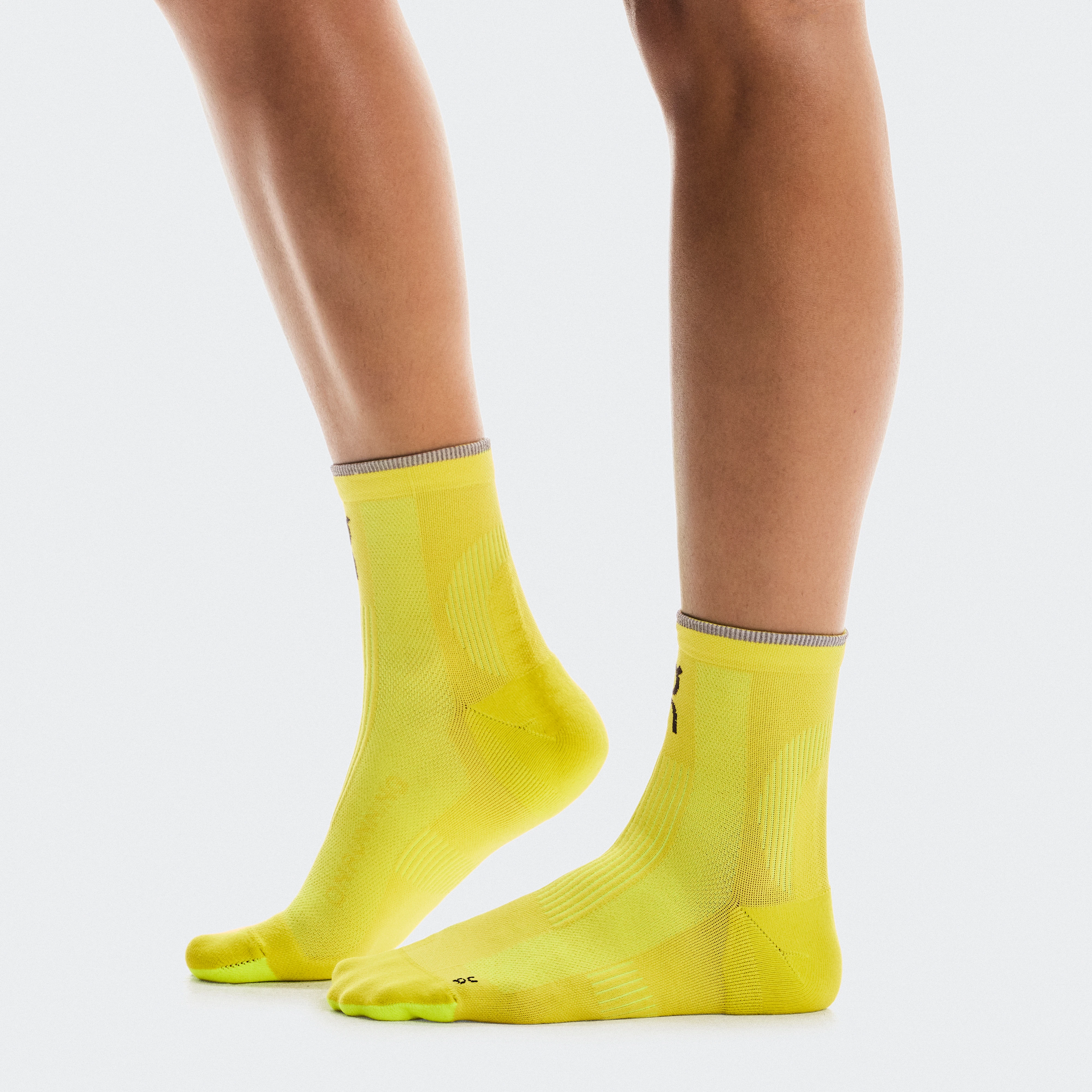 On Elite Run Sock Mid Yellow Unisex Unisex – Racing, moisture-wicking, breathable Socks