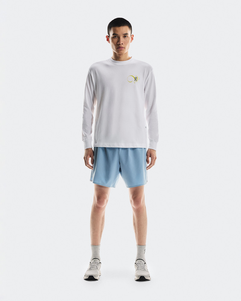 On Men's Club Long-T Graphic Long-Sleeve Shirt in White, Size: XXL