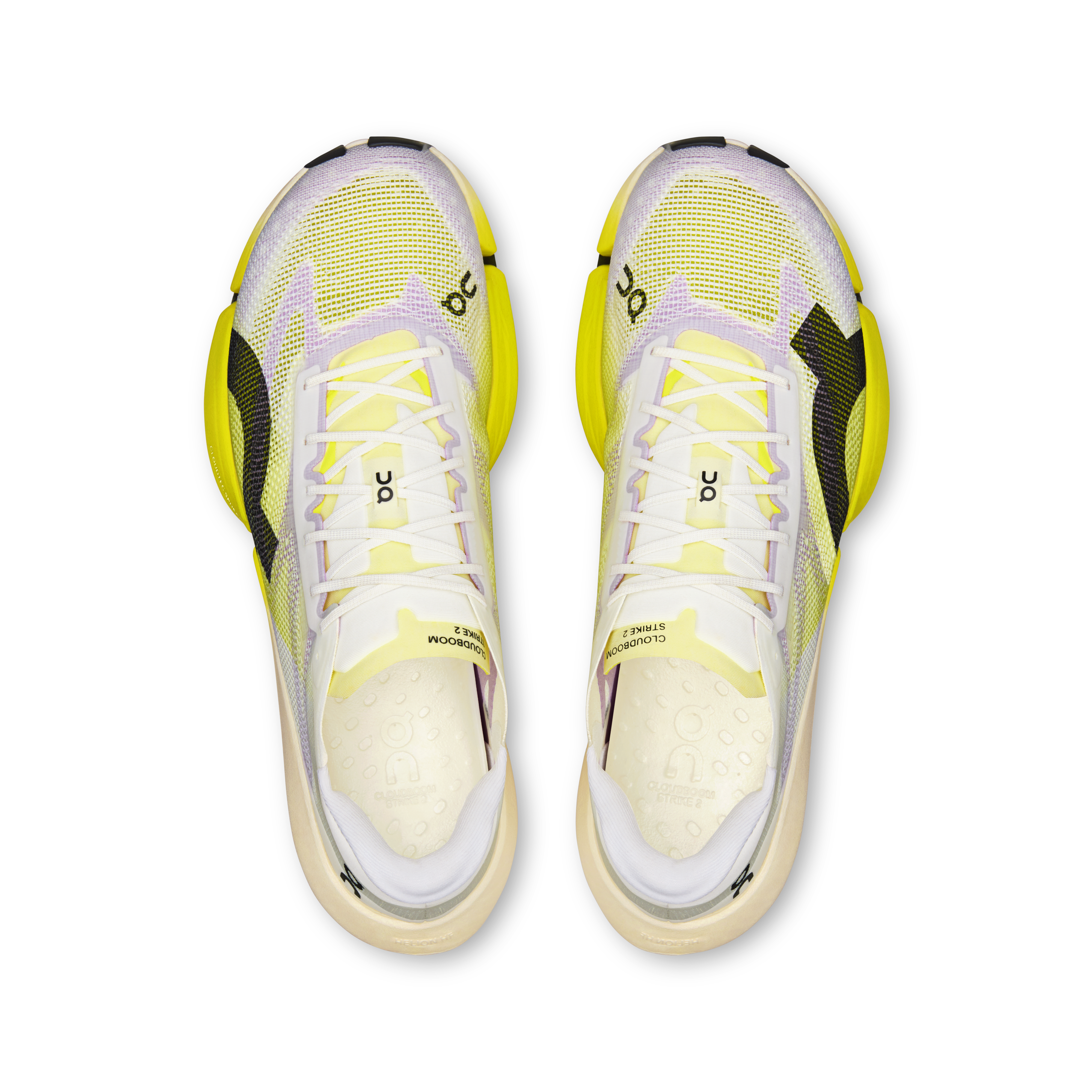 On Cloudboom Strike 2 White & Lime オールジェンダー ロードランニング シューズ