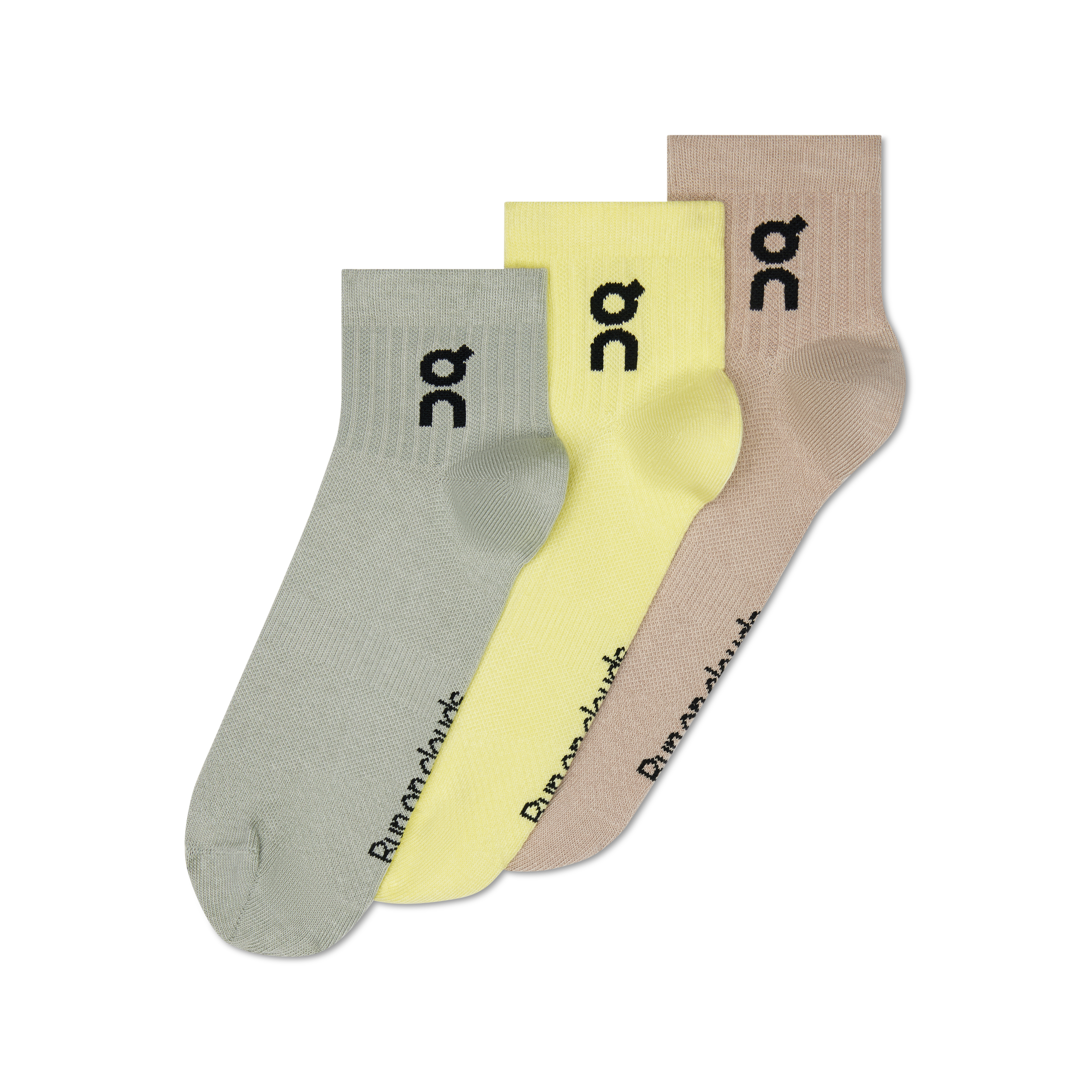 Logo Sock Mid 3P in Lemonade/Tin