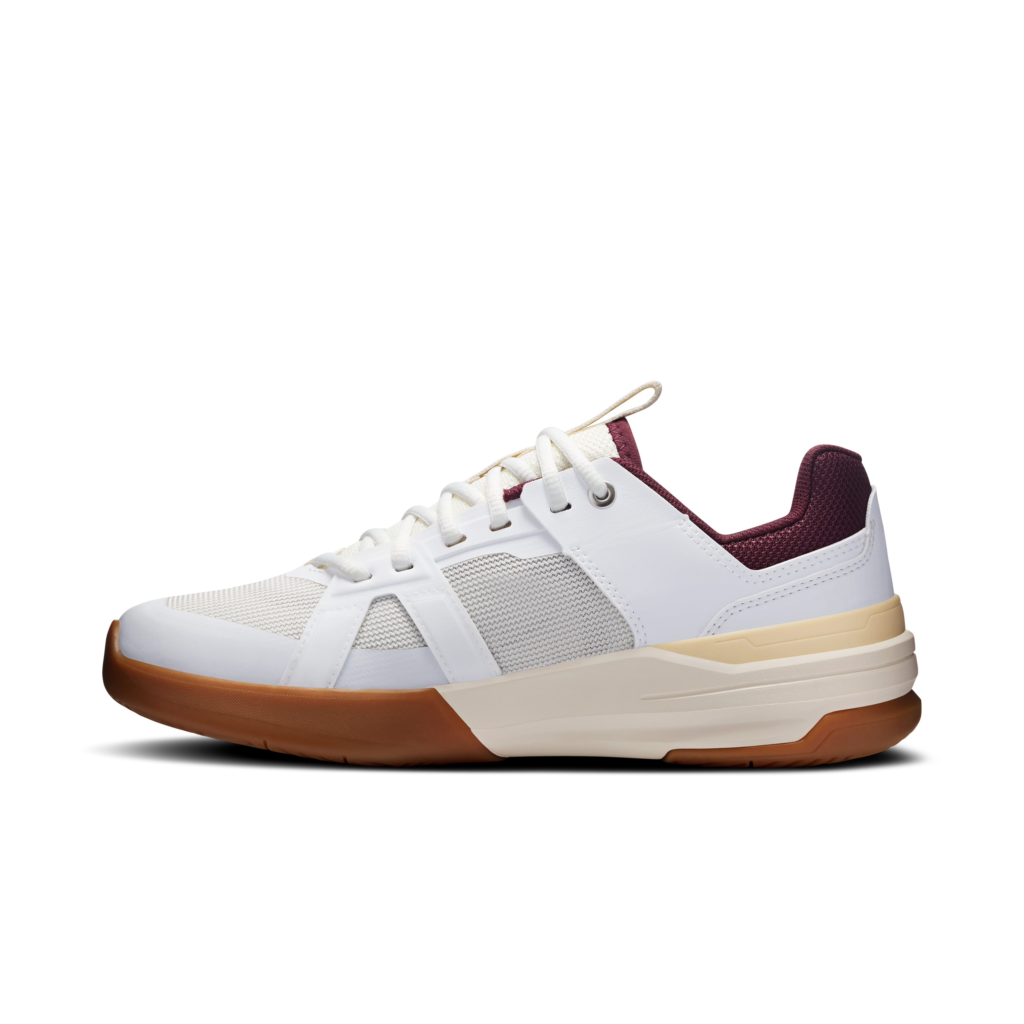 On THE ROGER Clubhouse Pro Youth White & Maroon Youth Active life Shoes