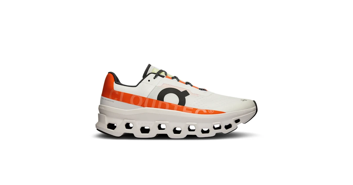 Men's Cloudmonster | White, Orange & Undyed | On Canada Men's Cloudmonster | White, Orange & Undyed | On Canada