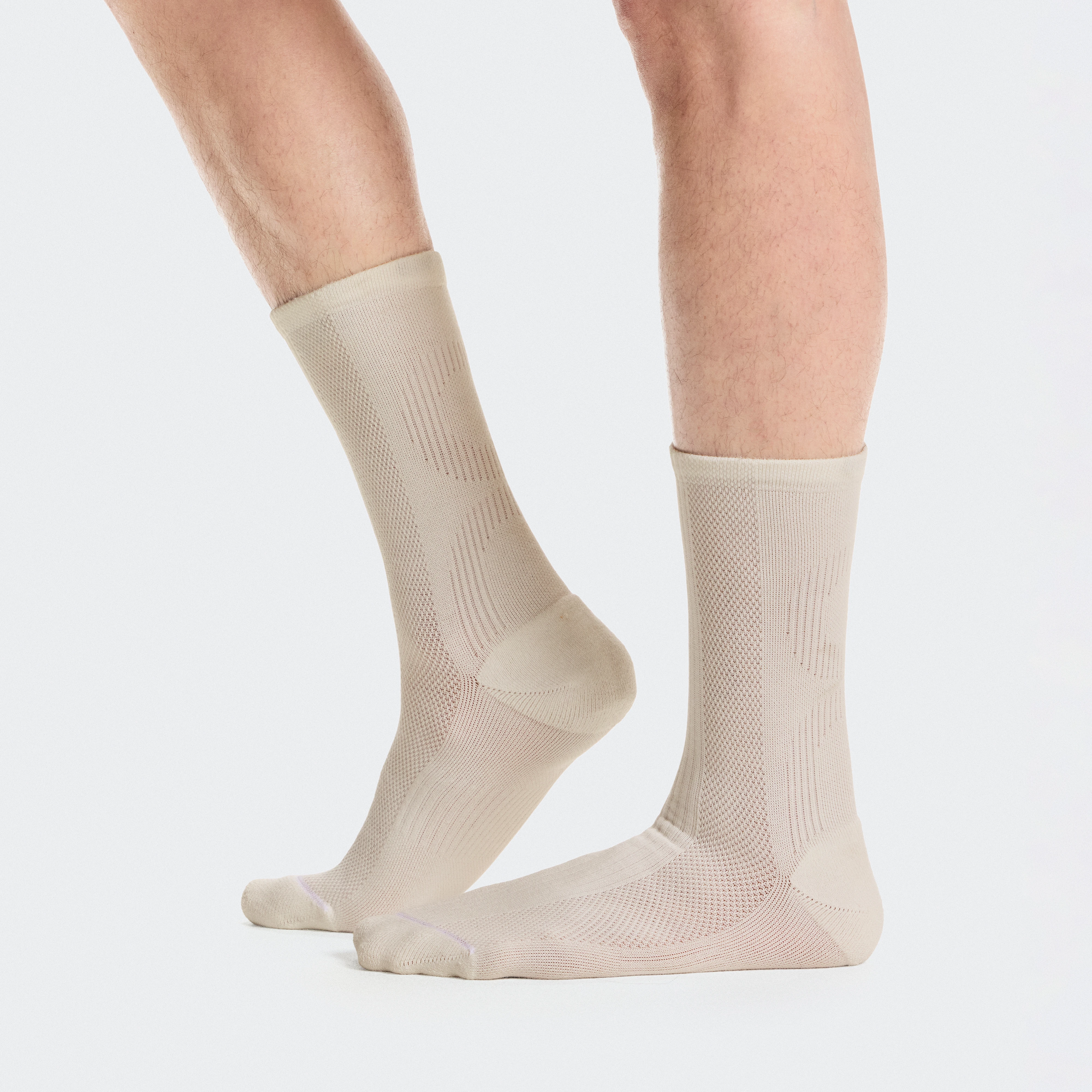 On Hybrid Sock High 2P Beige Unisexe Unisexe – Confort toute la journée, lifestyle actif Chaussettes