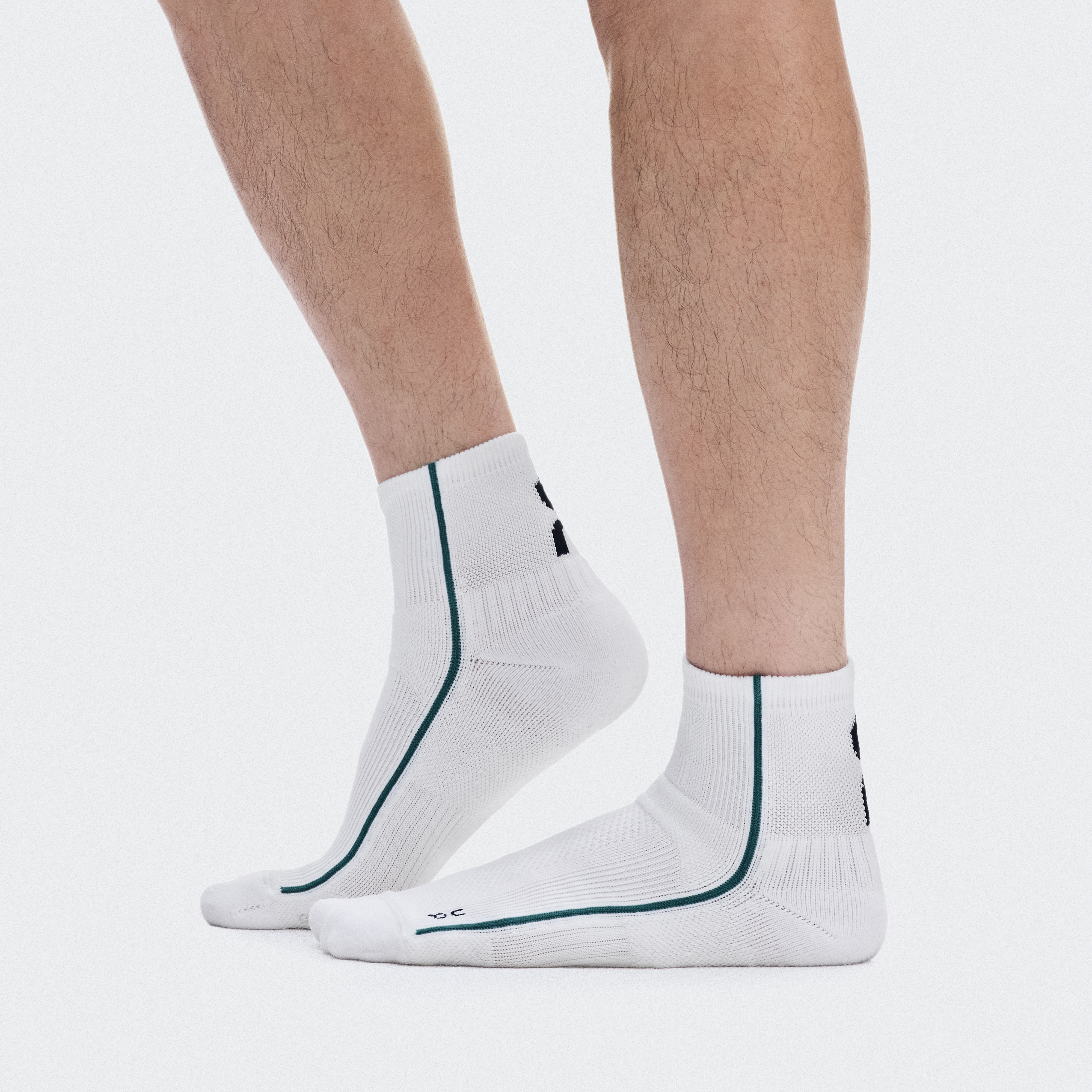 Court Sock Mid in White/Neem