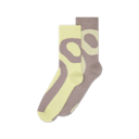 Liquid Logo Sock High 2P in Zinc/Linen