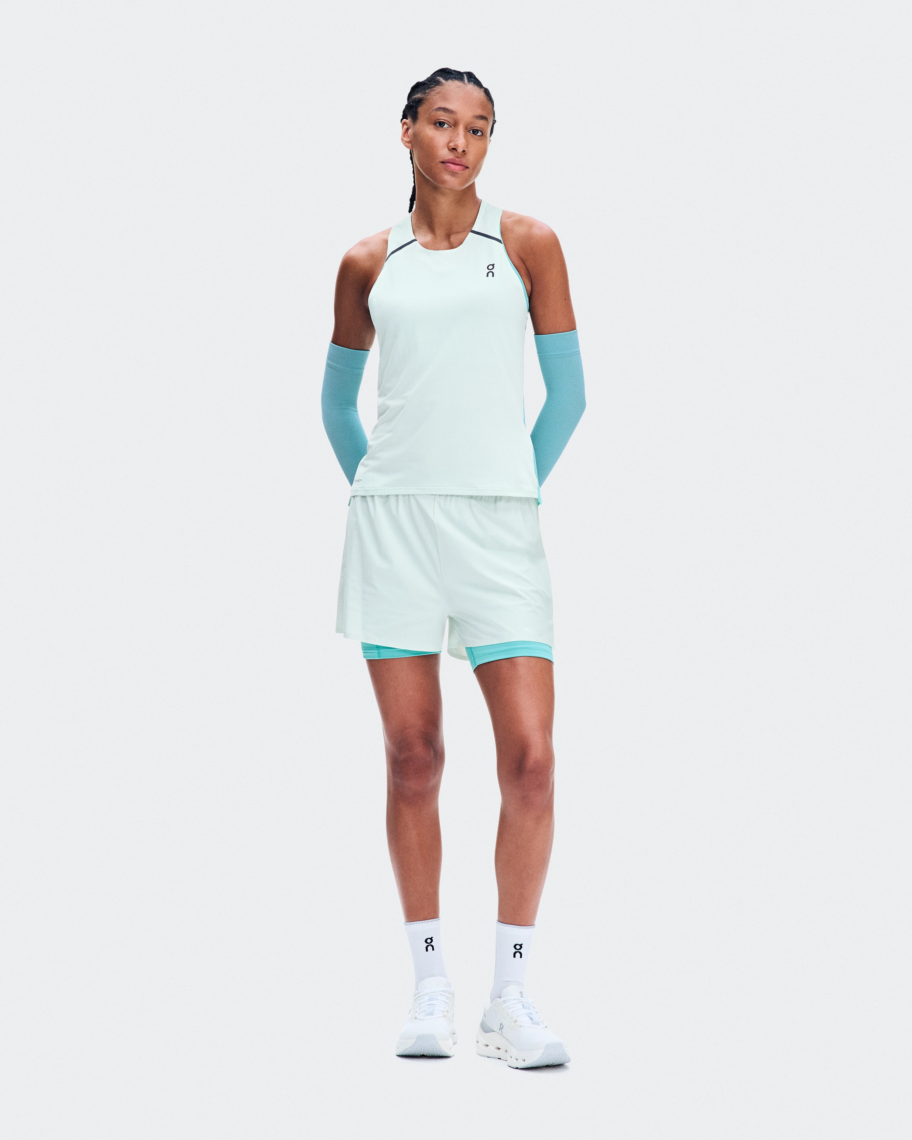 On Performance Tank Flurry & Aquamarine Women Tops and t-shirts