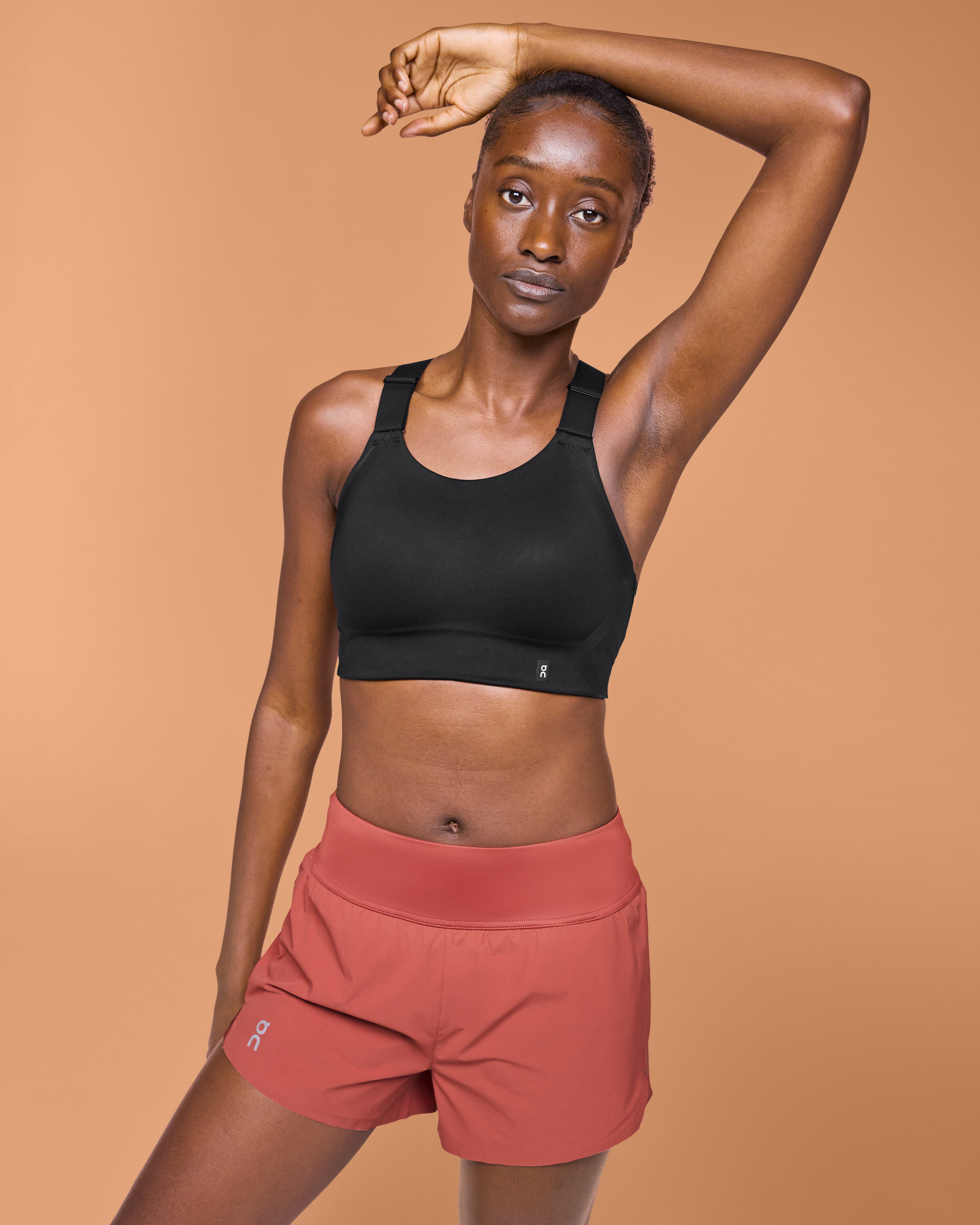 Womens On Running black High-Impact Performance Lumos Sports Bra