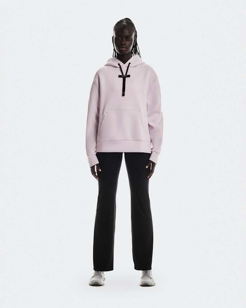 On Women's Focus Tech Hoodie in Orchid, Size: XL, Polyester