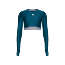 Train Long Sleeve Crop Long-Sleeve Shirt in Tempest