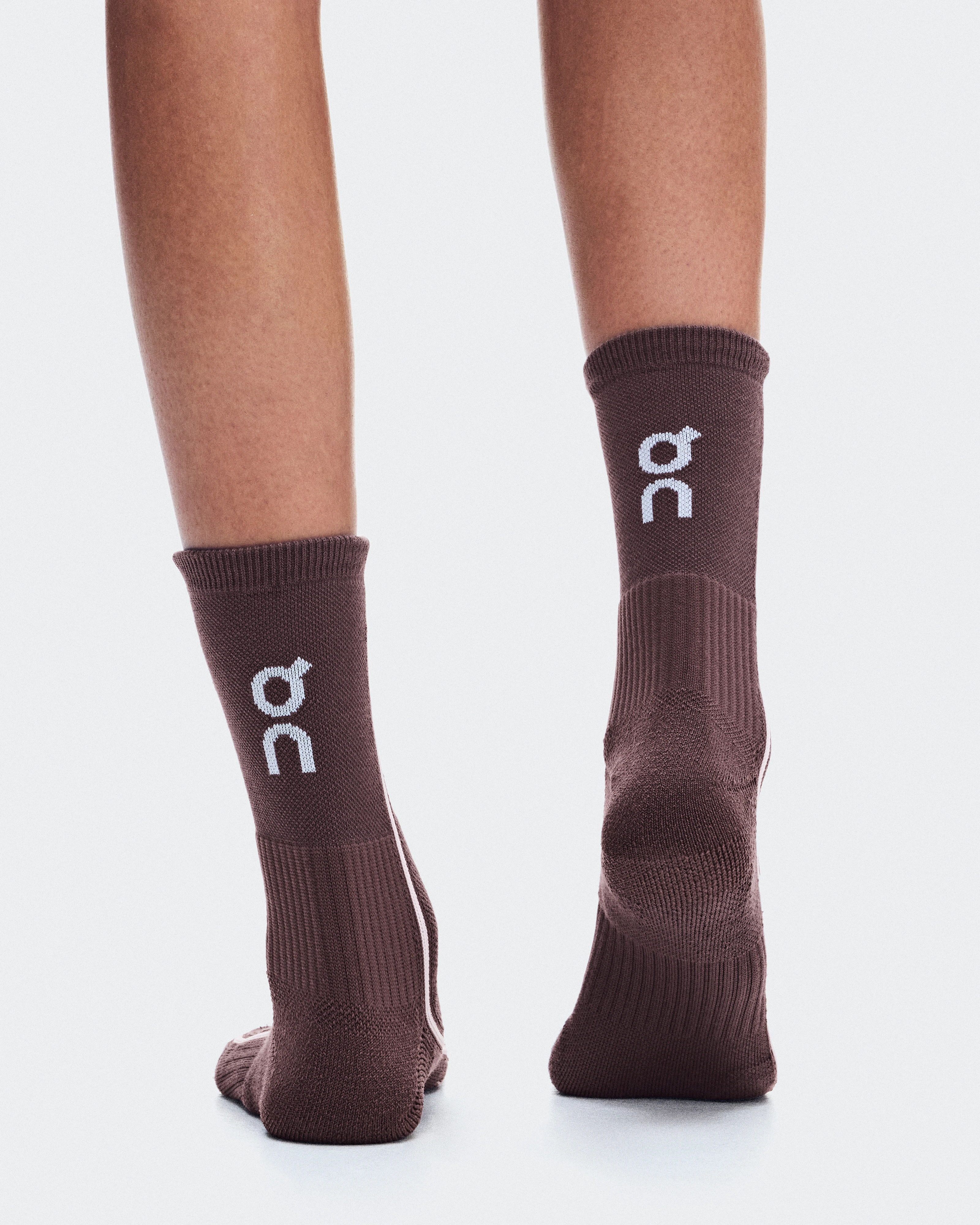 On Court Sock High Mulberry & White Unisex Socks