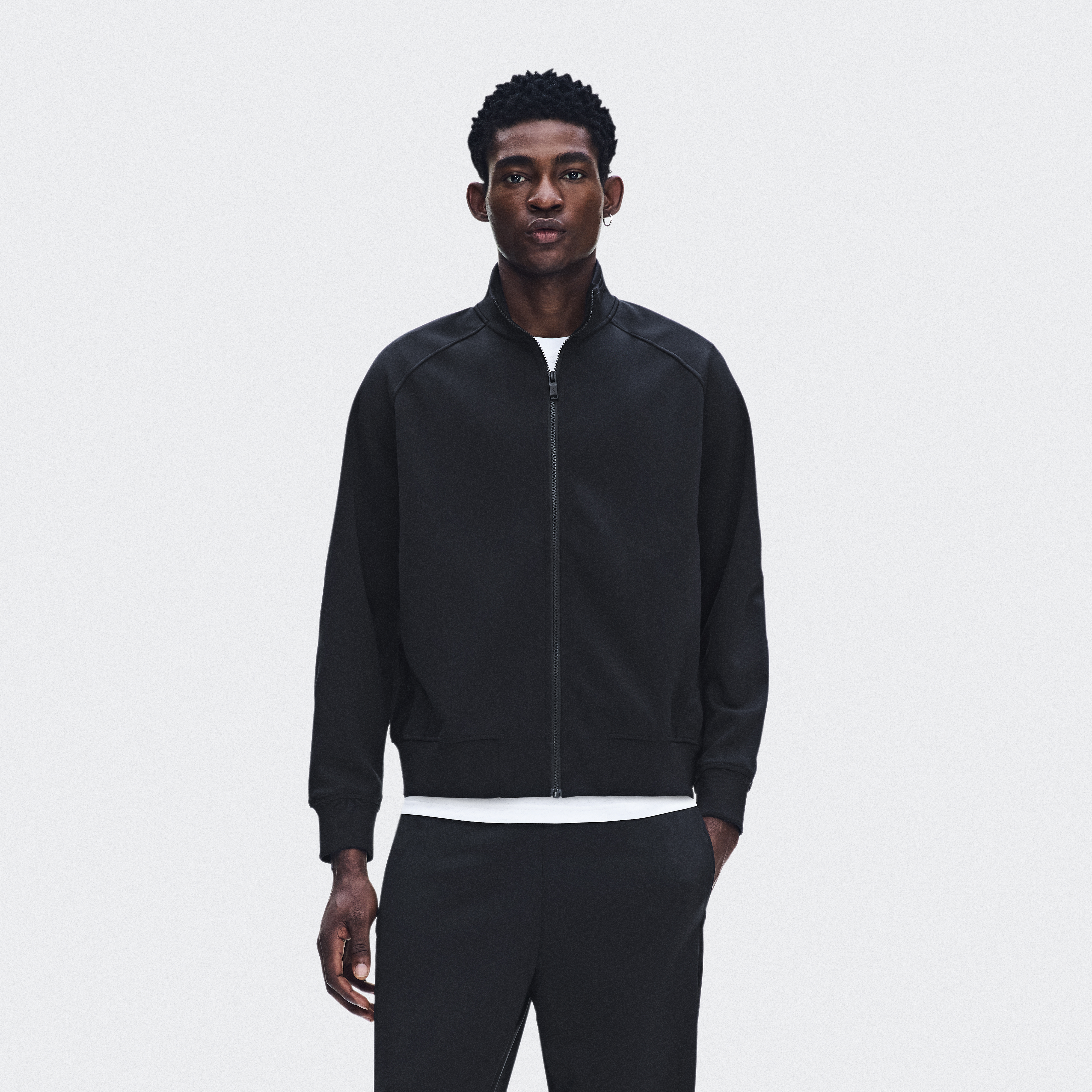 Courtside Full-Zip Jacket in Black