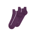 Court Sock Low in Cassis/White