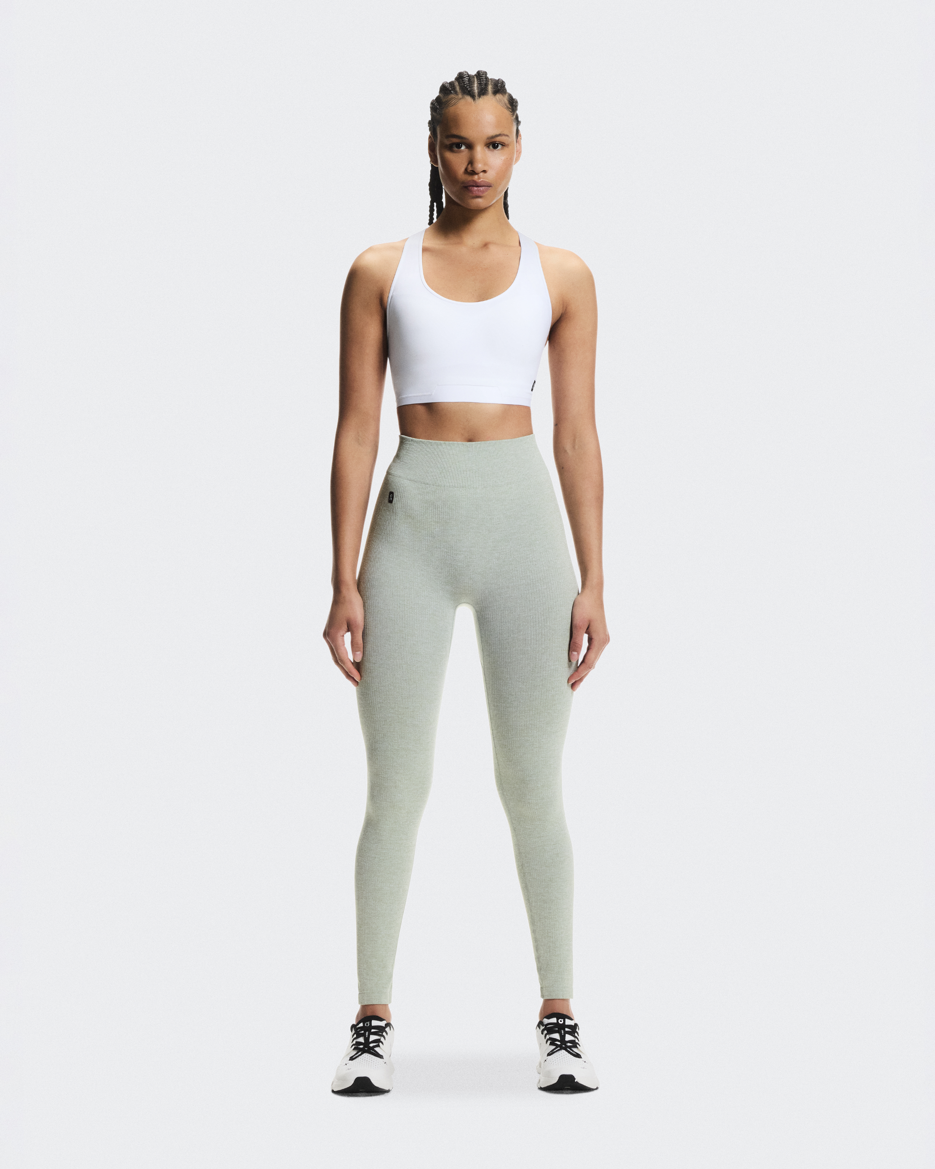 Studio Knit Leggings Tights in Mineral Heather