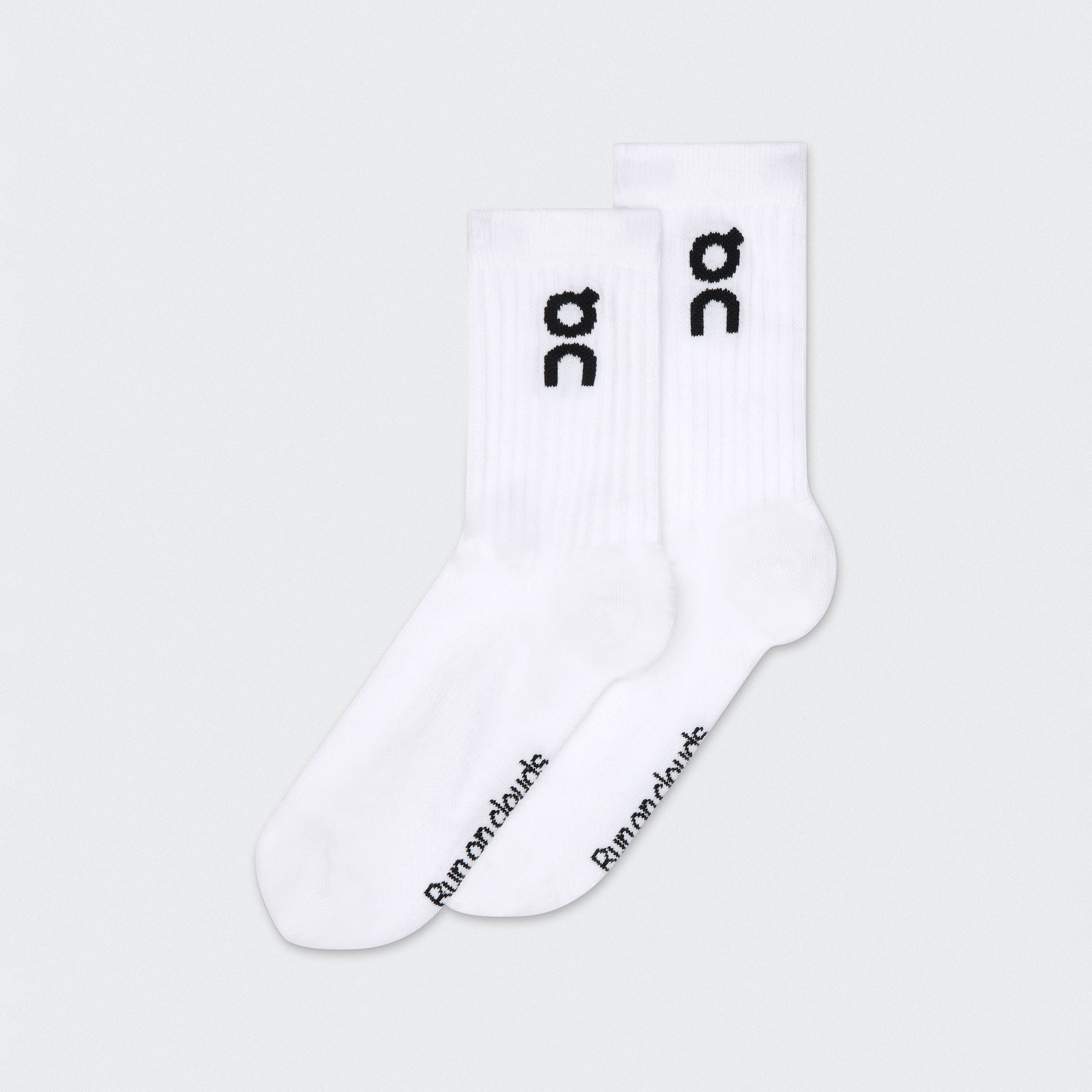 Logo Sock High 3P in White