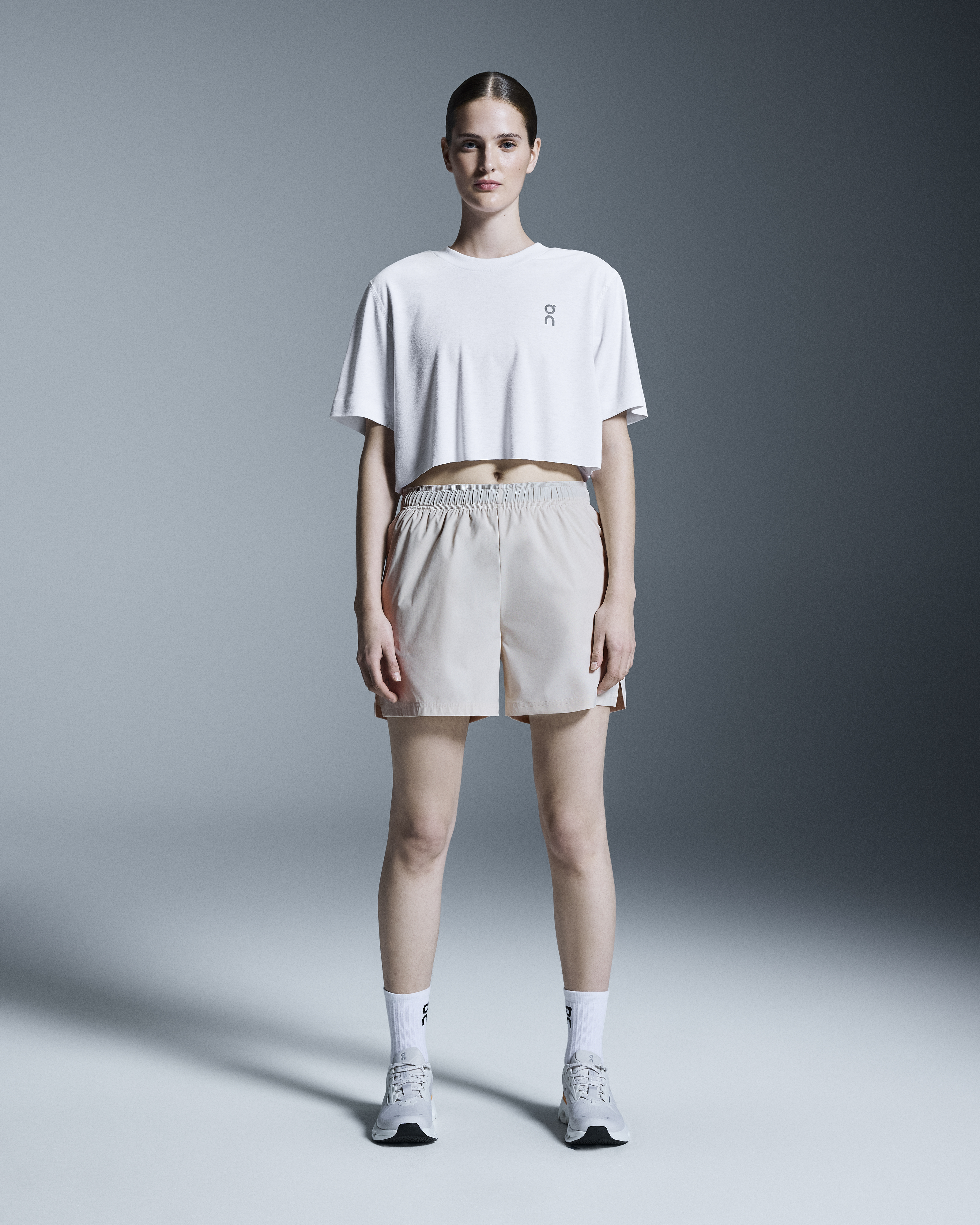 On 3" Core Shorts para Mujer en Sand, Talla: Small, Polyester