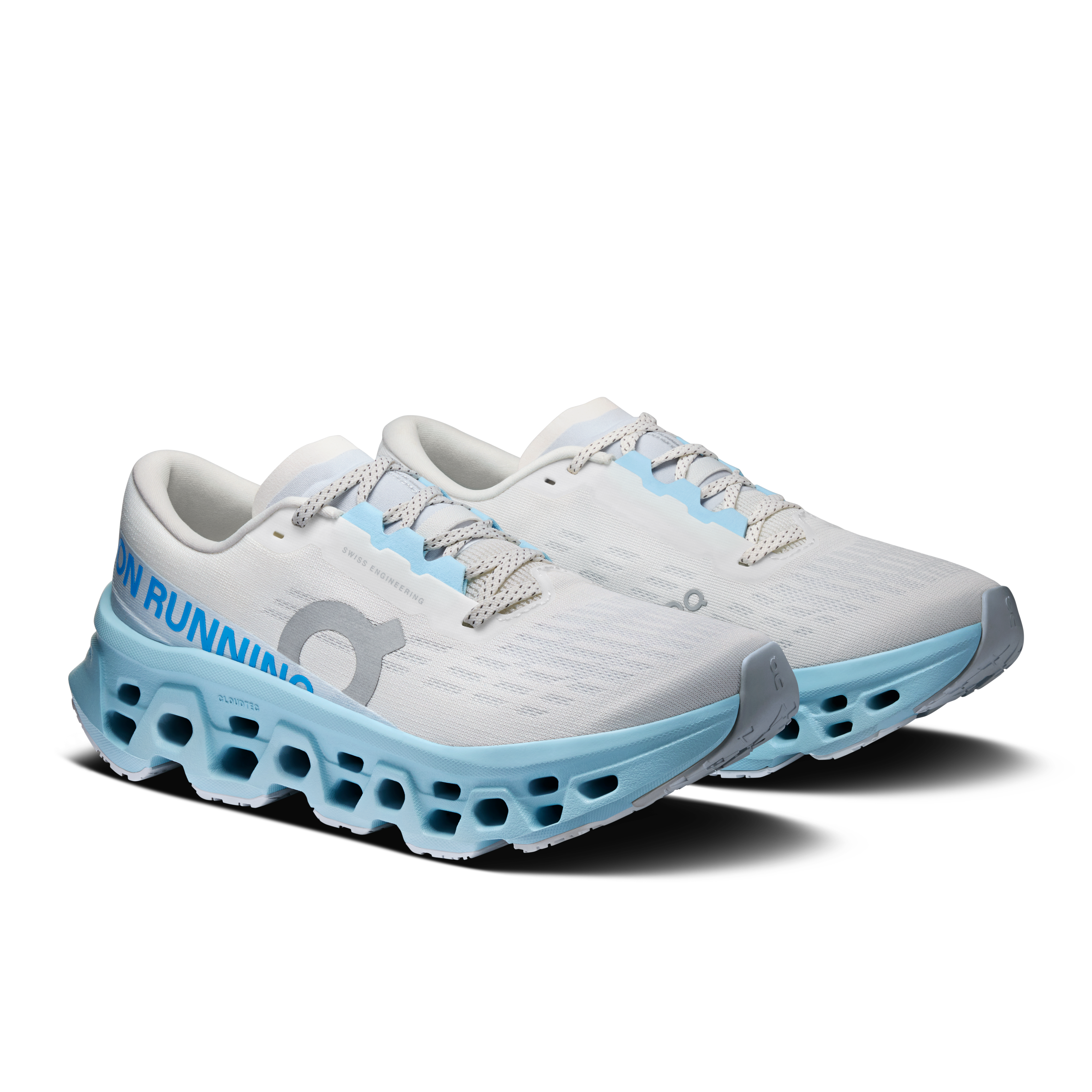 On Cloudmonster 3 Ivory & Topaz Feminino Corrida de rua Tênis