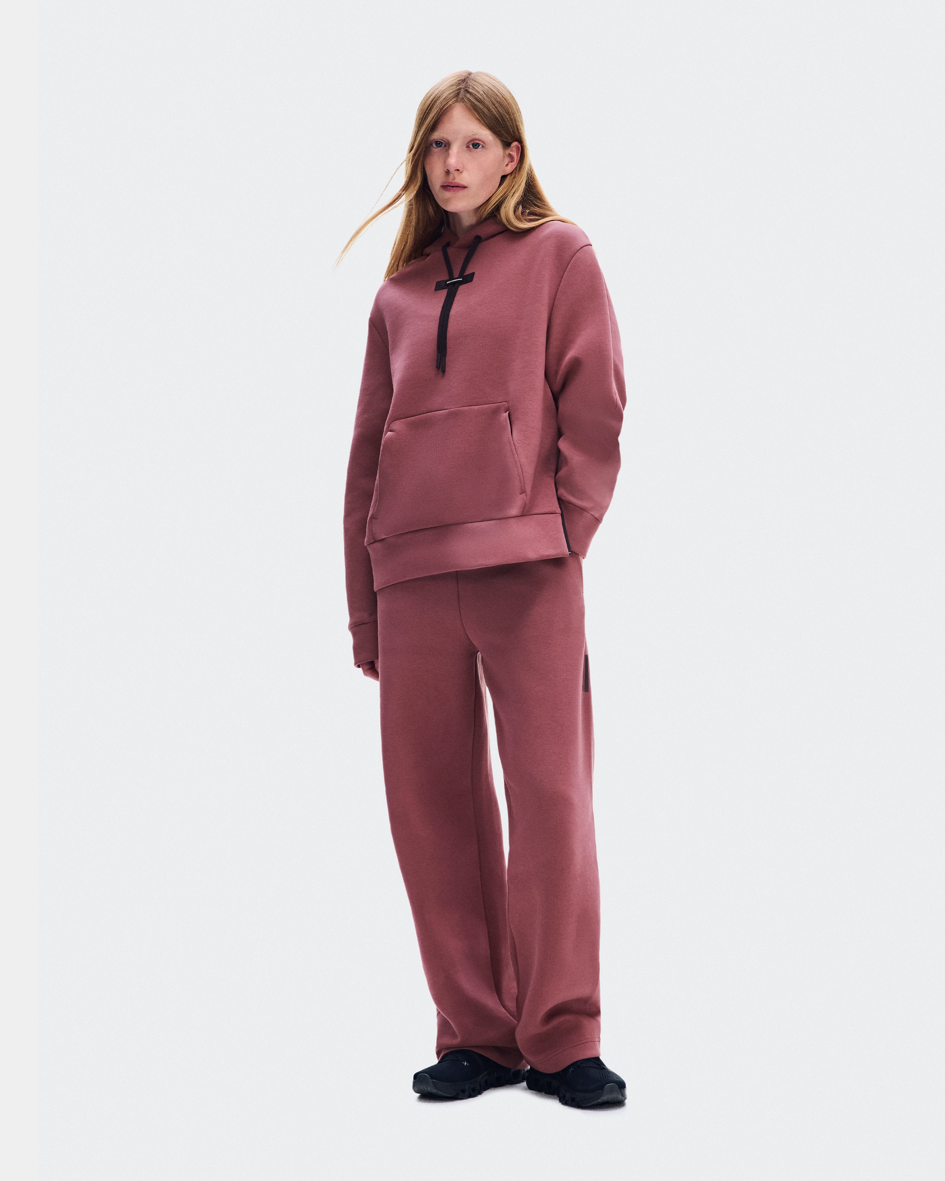 On Focus Tech Hoodie Barberry Donna Felpe