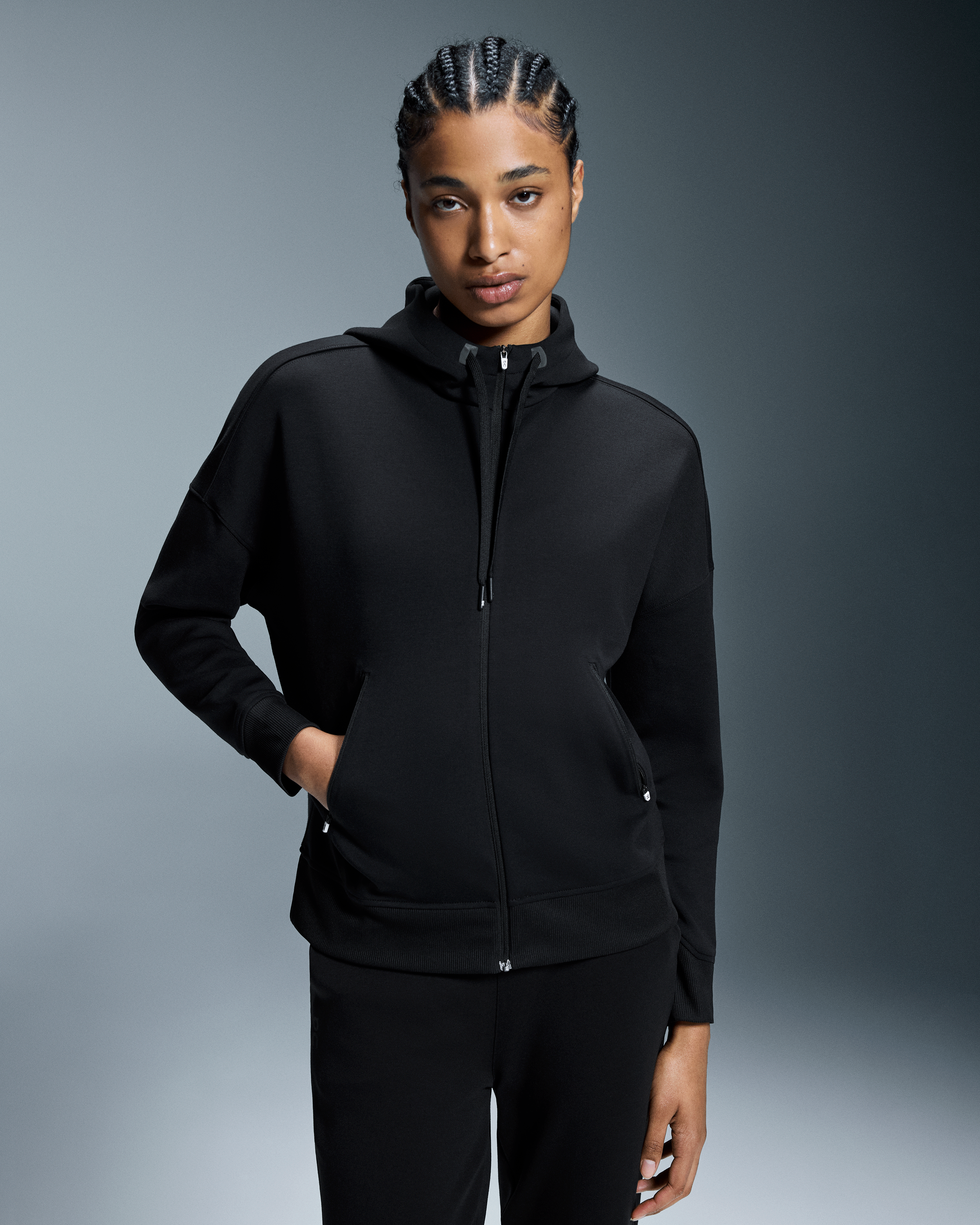 Zipped HoodieWomen / Black / L