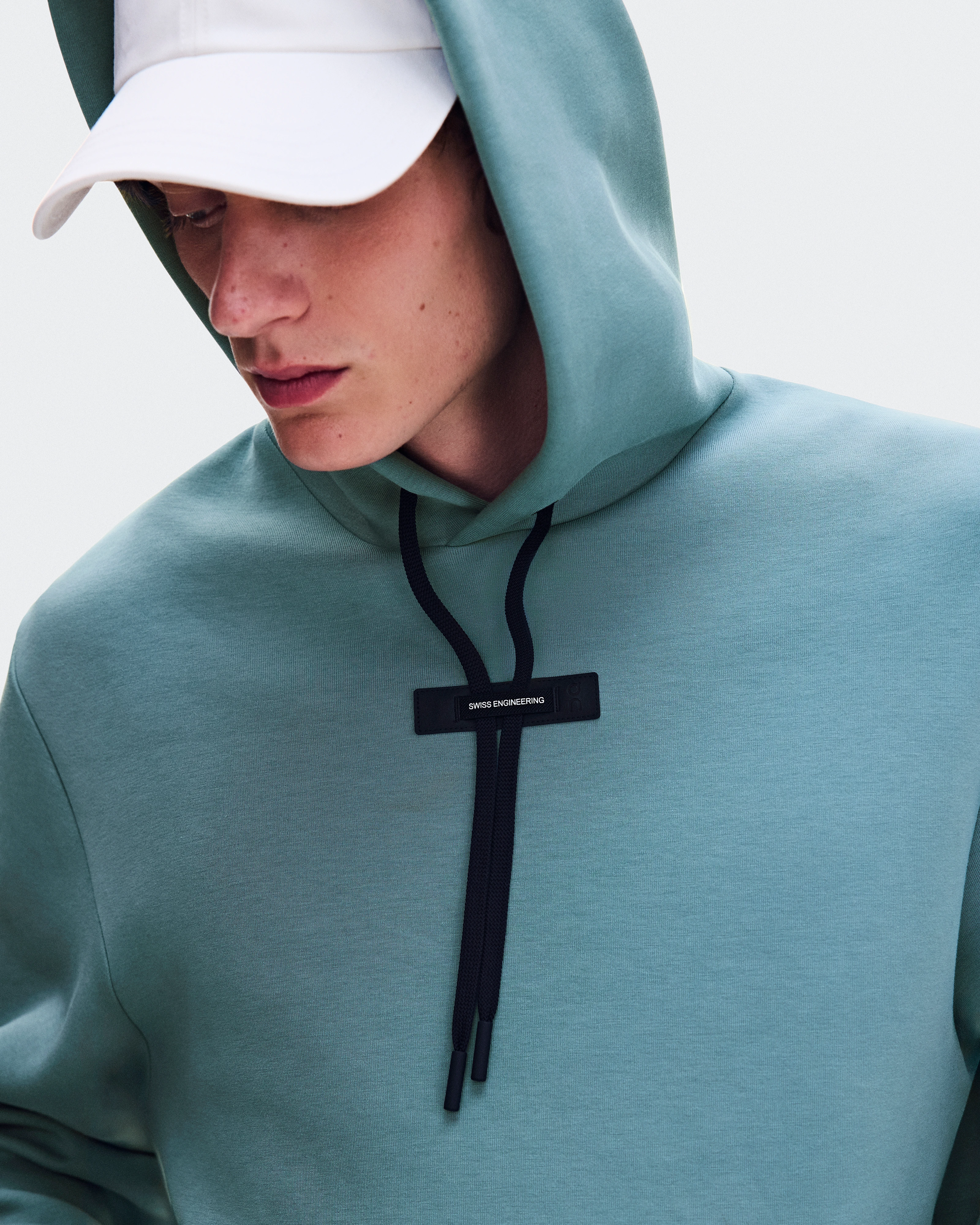 On Focus Tech Hoodie Agave Uomo Felpe