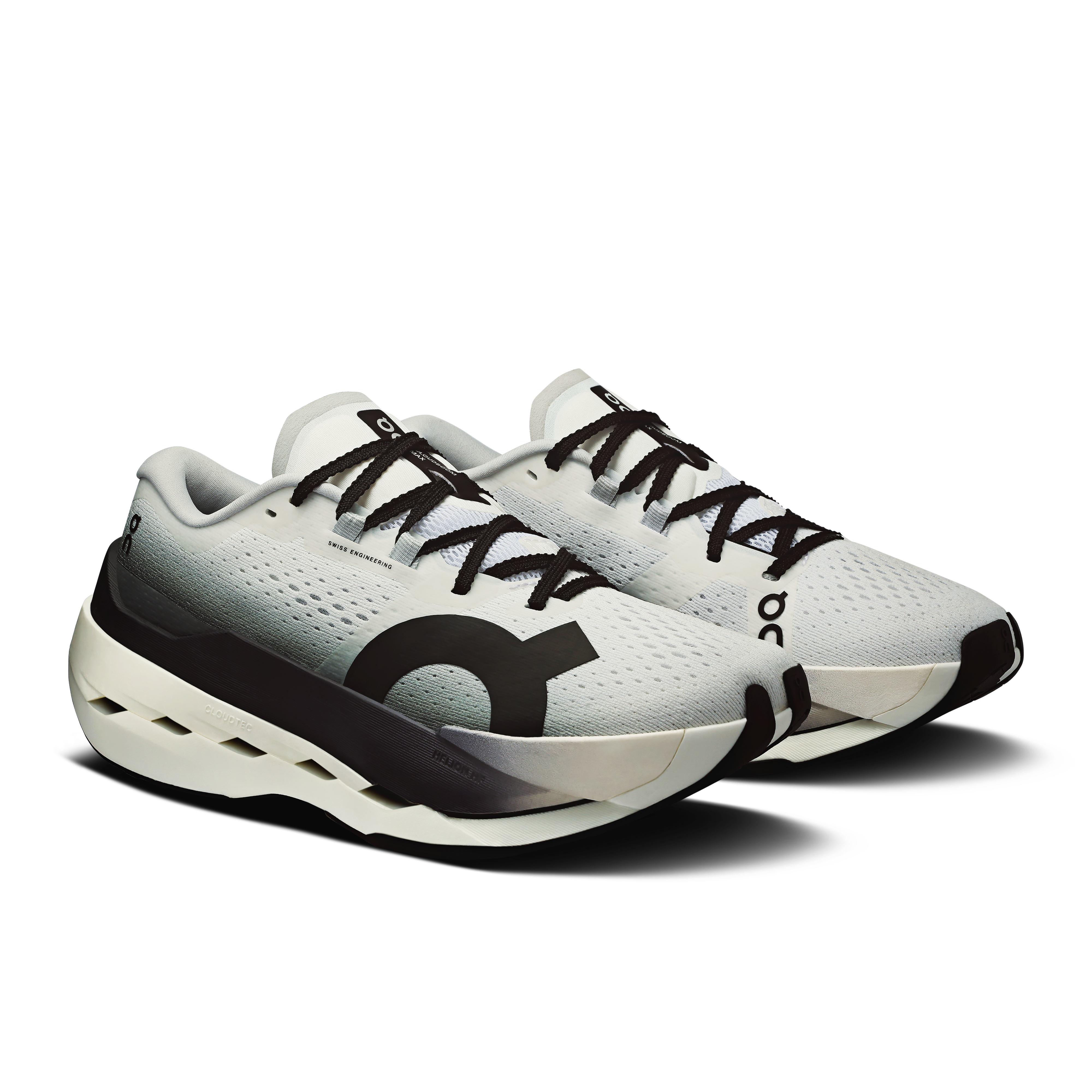 On Cloudboom Max White & Black Women Road running Shoes