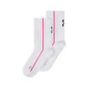 Court Sock High in White/Pink