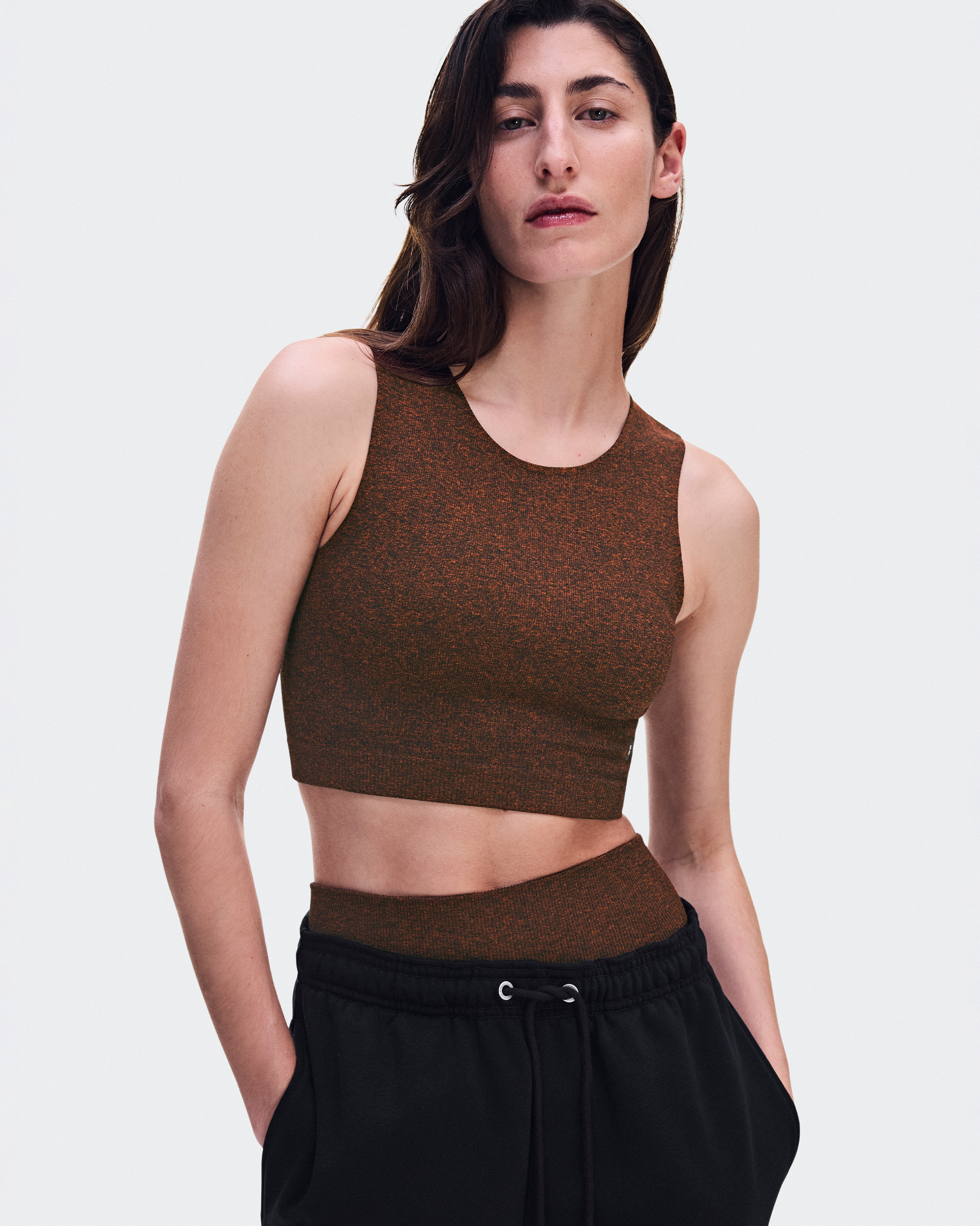 Studio Knit CropWomen / Cinnamon Heather / XS