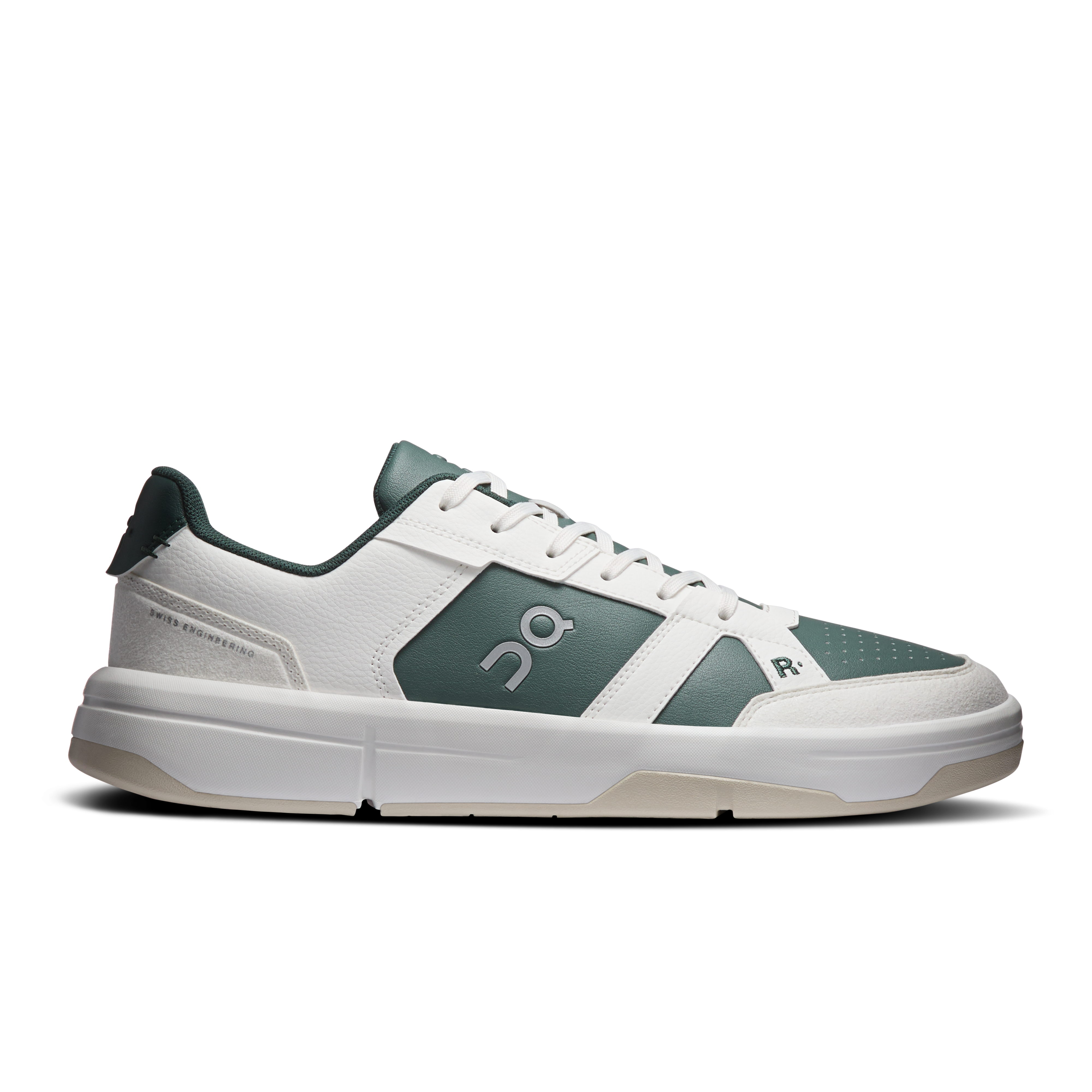 THE ROGER Clubhouse Tennis Shoe in Ivory/Olive