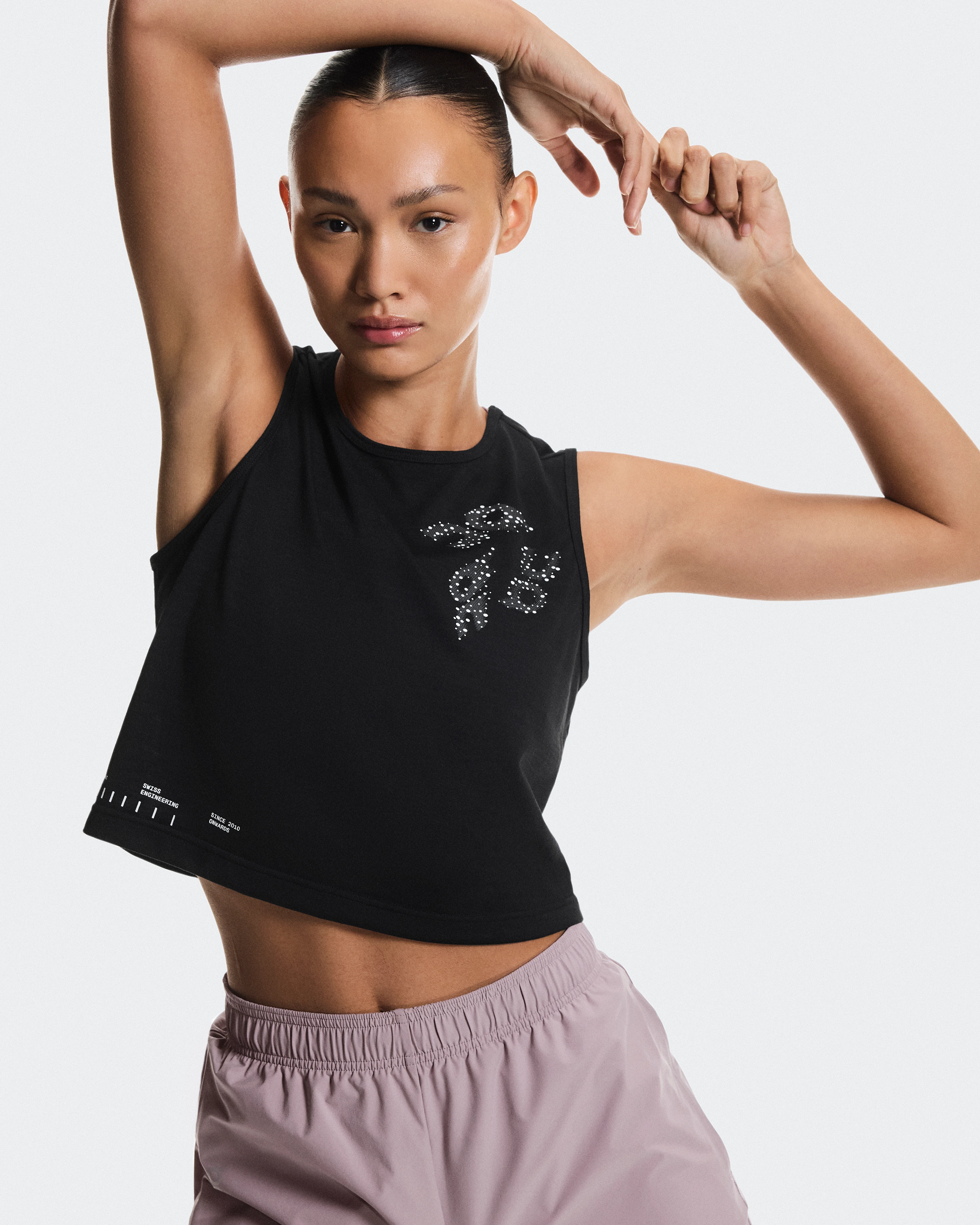 On On Run Tank Black Women Tops and t-shirts