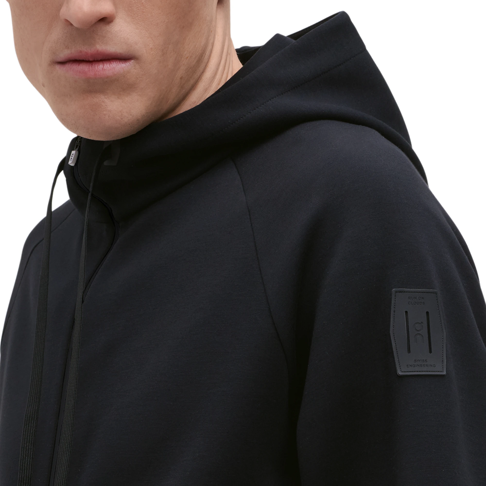 Men's Zipped Hoodie, Black