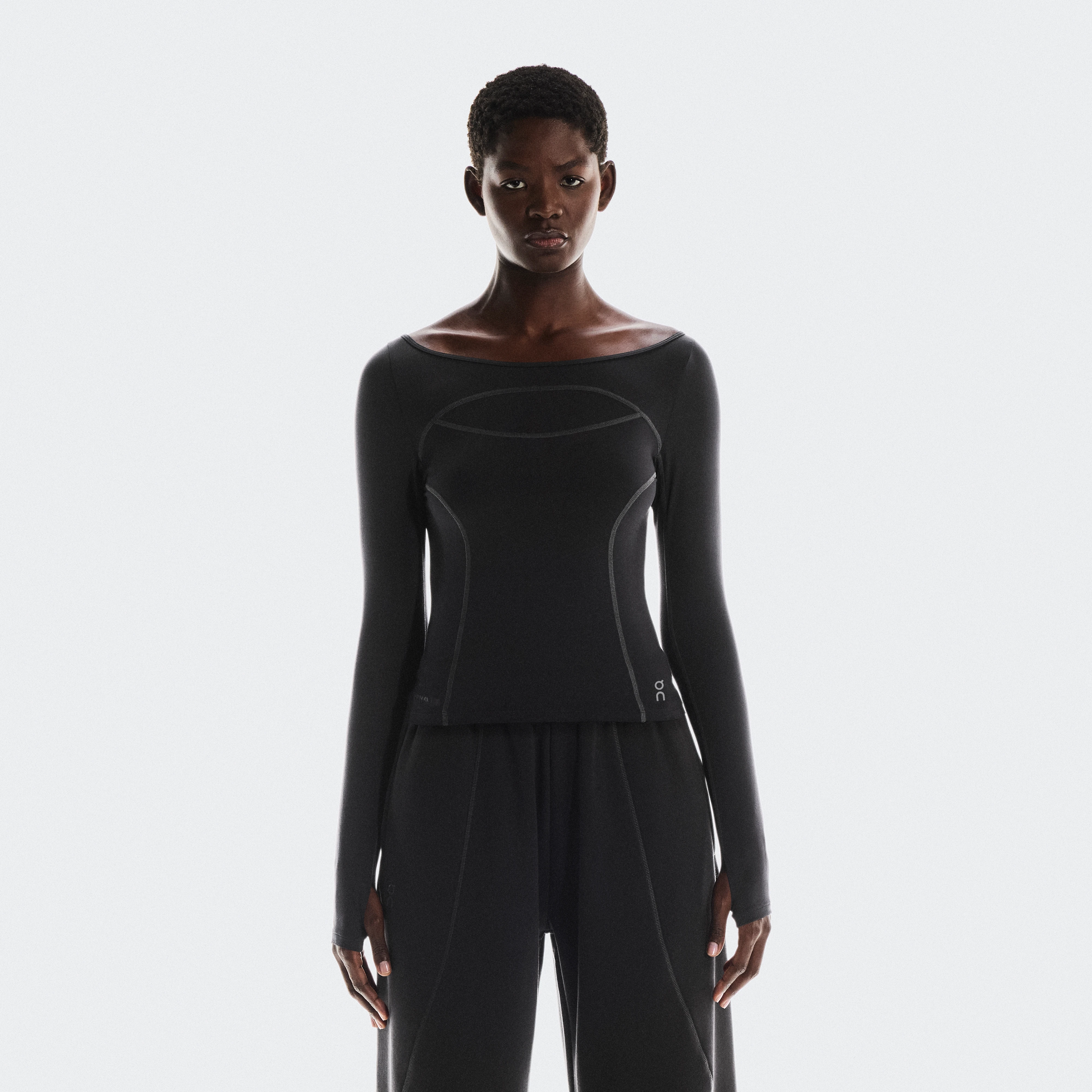 On Studio Long Sleeve FKA Black Women Women – Low-impact training Tops and t-shirts