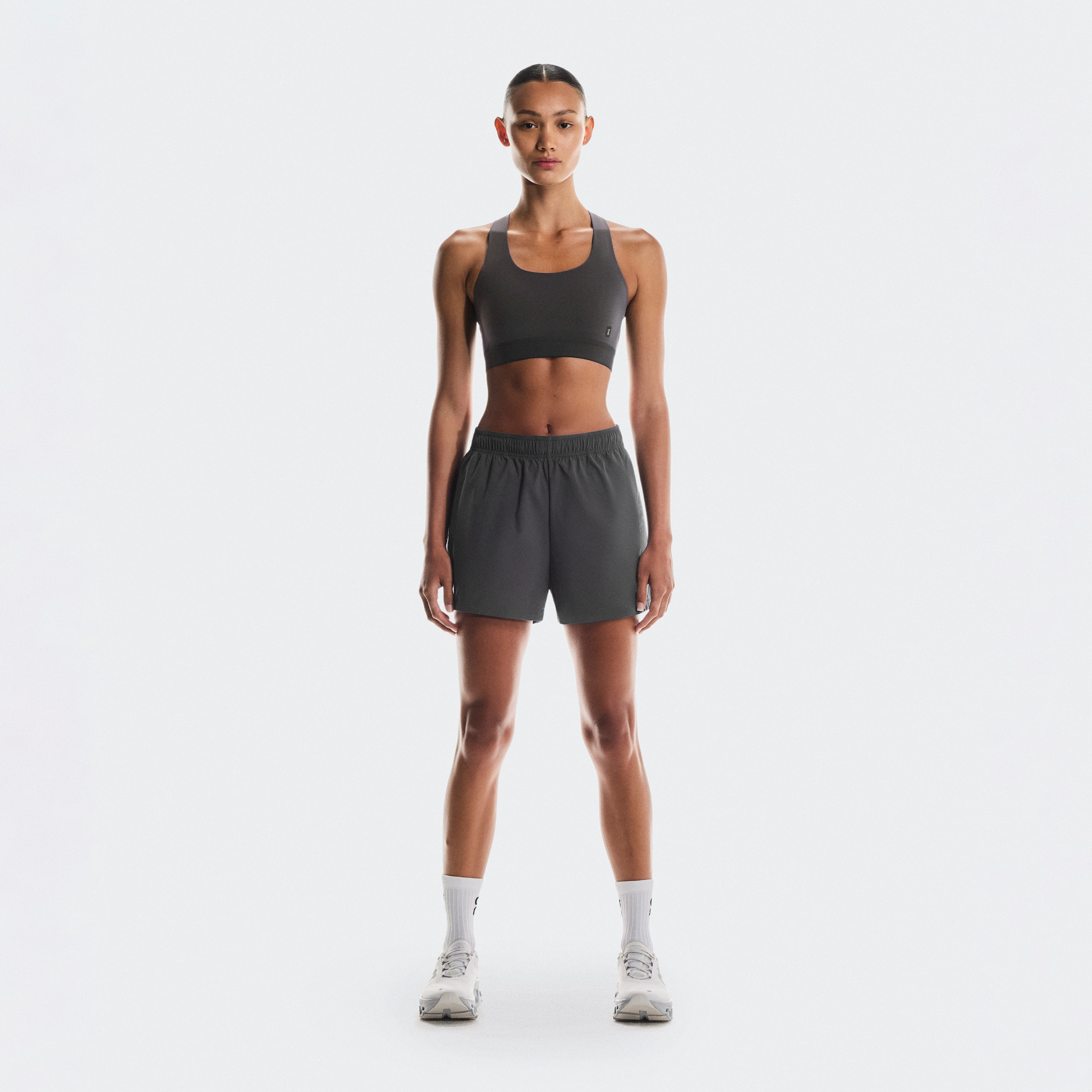 On 3" Core Shorts Grey Women Women – Running, lightweight, inner brief Shorts