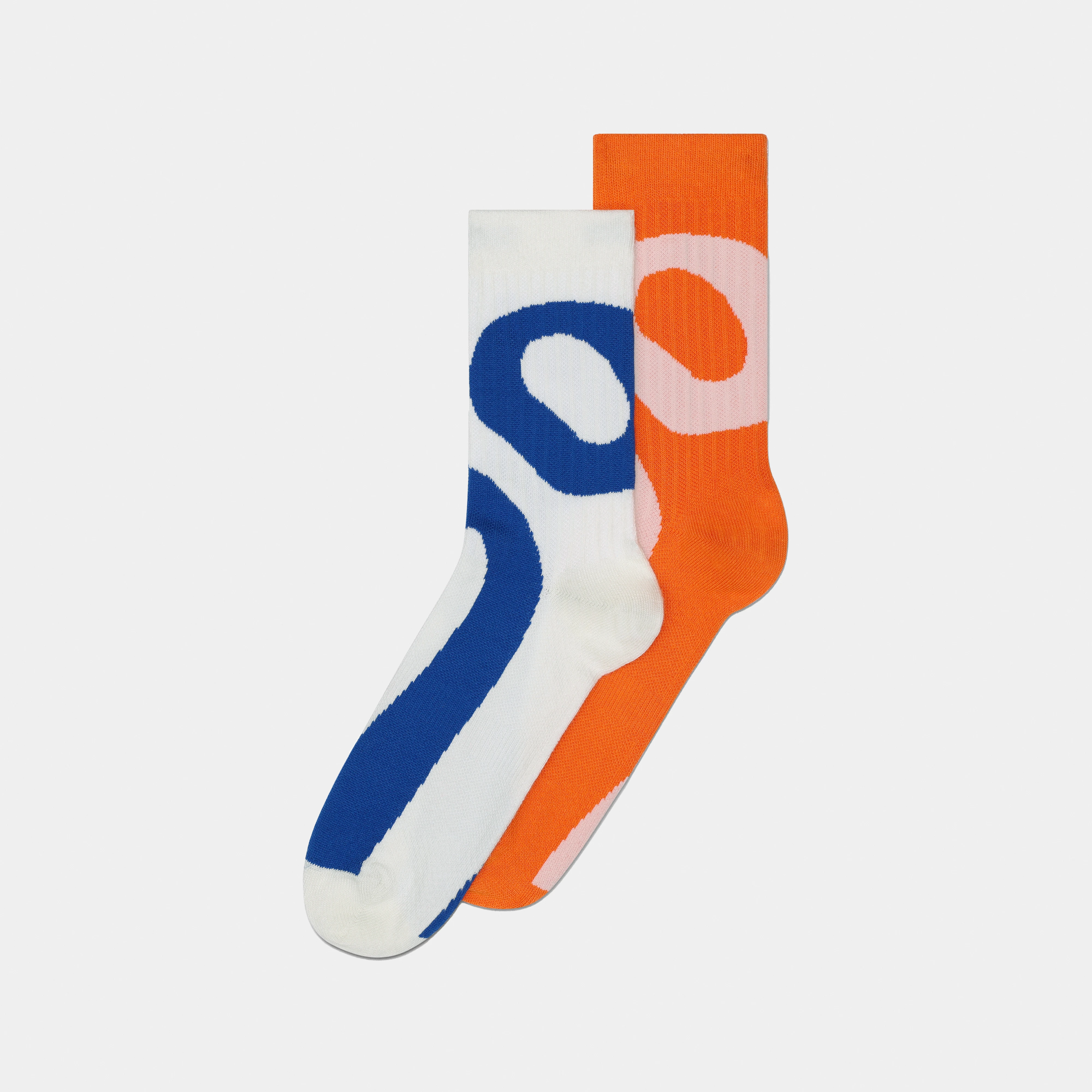 On Liquid Logo Sock High 2P Beige Orange Unisex Unisex – All day, super soft, graphic design Socks