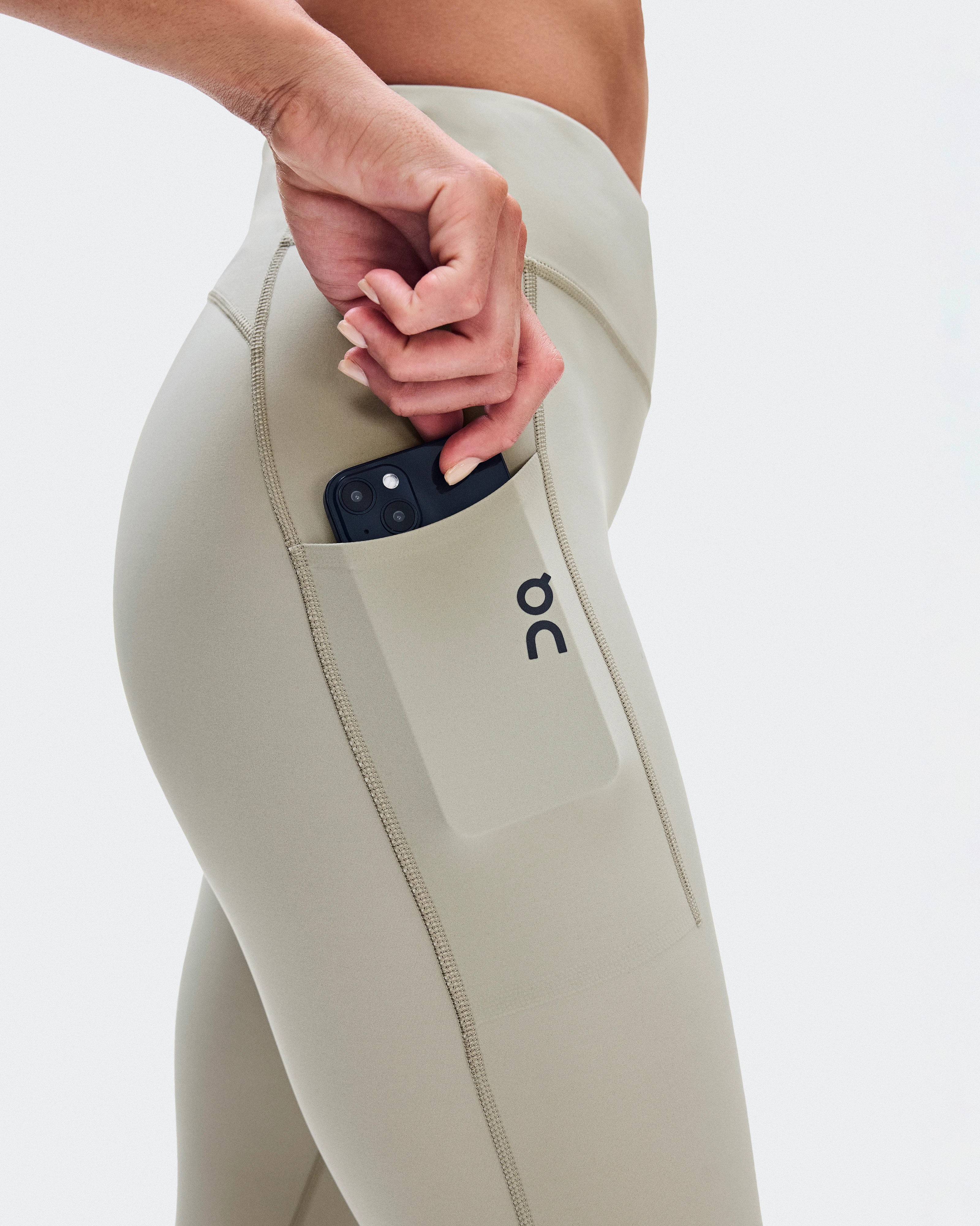 On Performance Tights 7/8 Brume Feminino Calças leggings