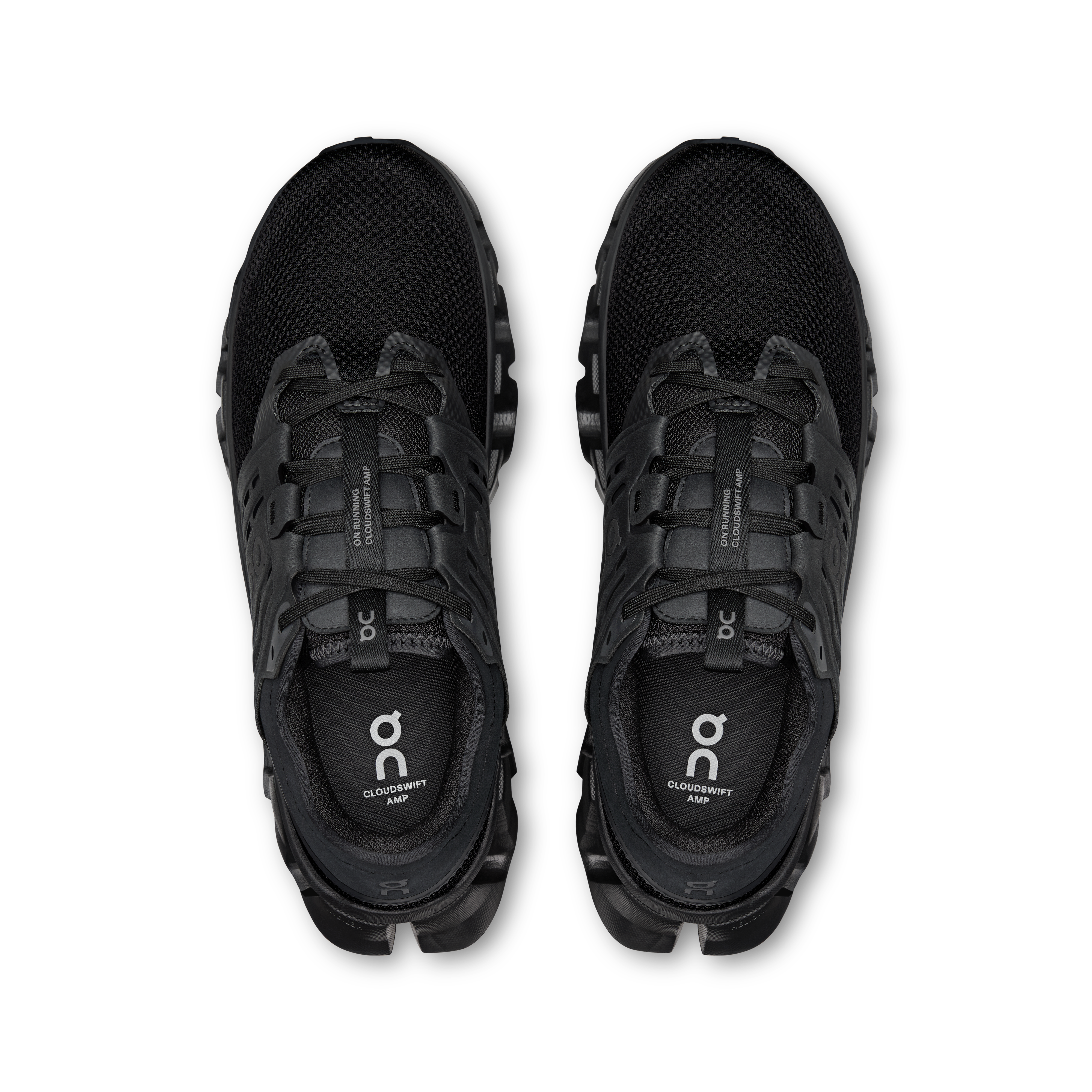 On Cloudswift Amp Black & Black メンズ ロードランニング シューズ