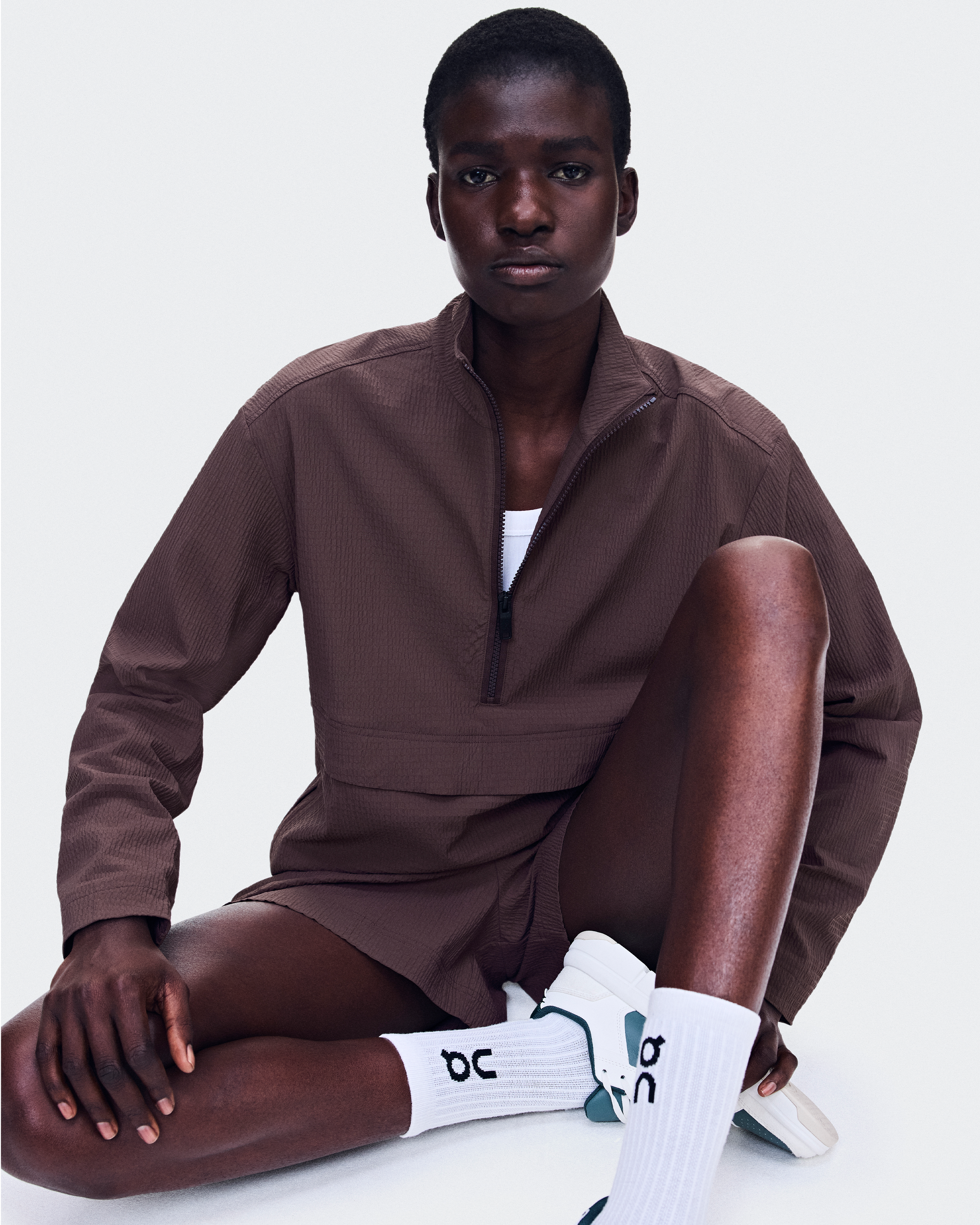 Courtside 1/2 Zip EazeWomen / Mulberry / L
