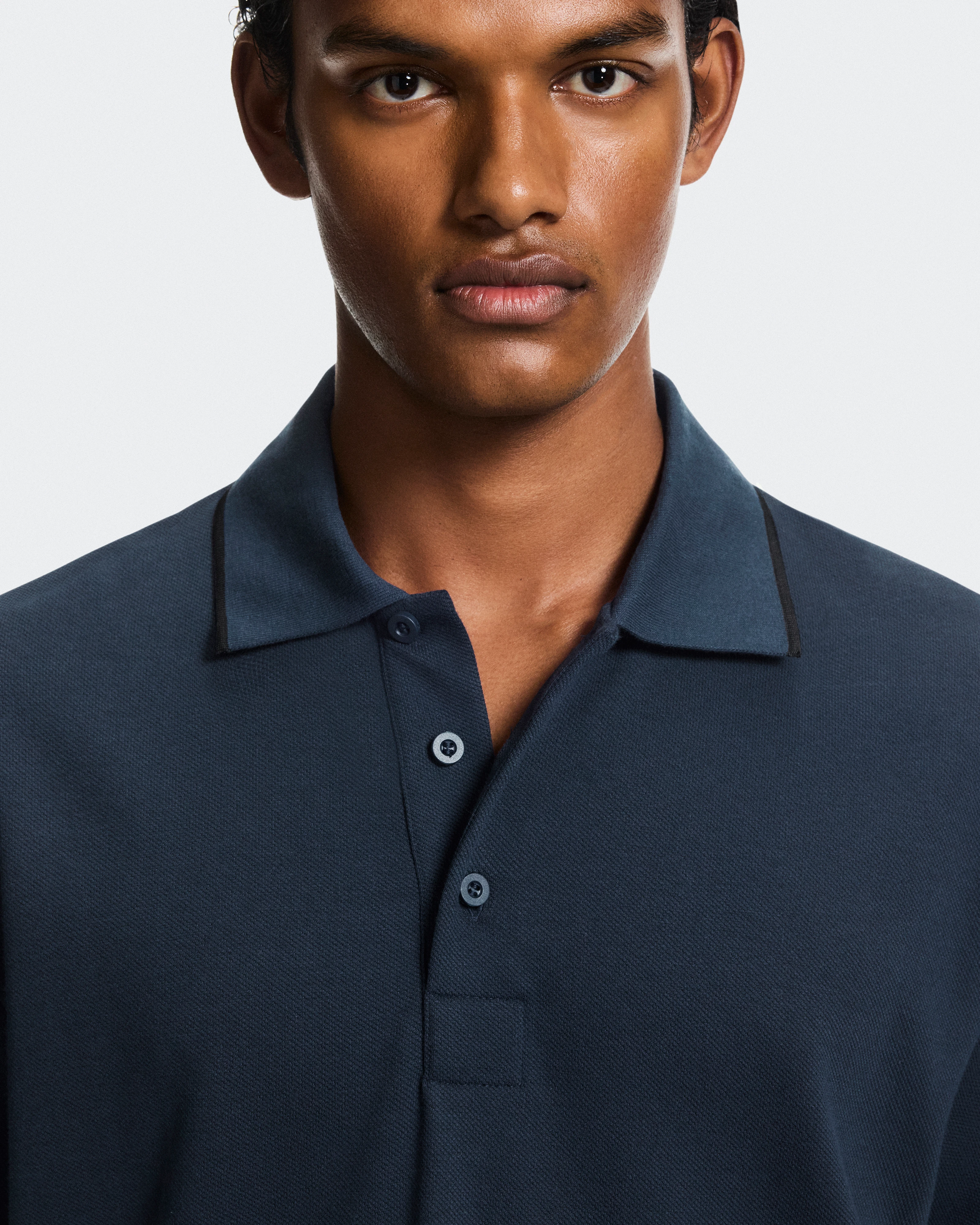 On Courtside Polo Midnight & Black Men Tops and t-shirts