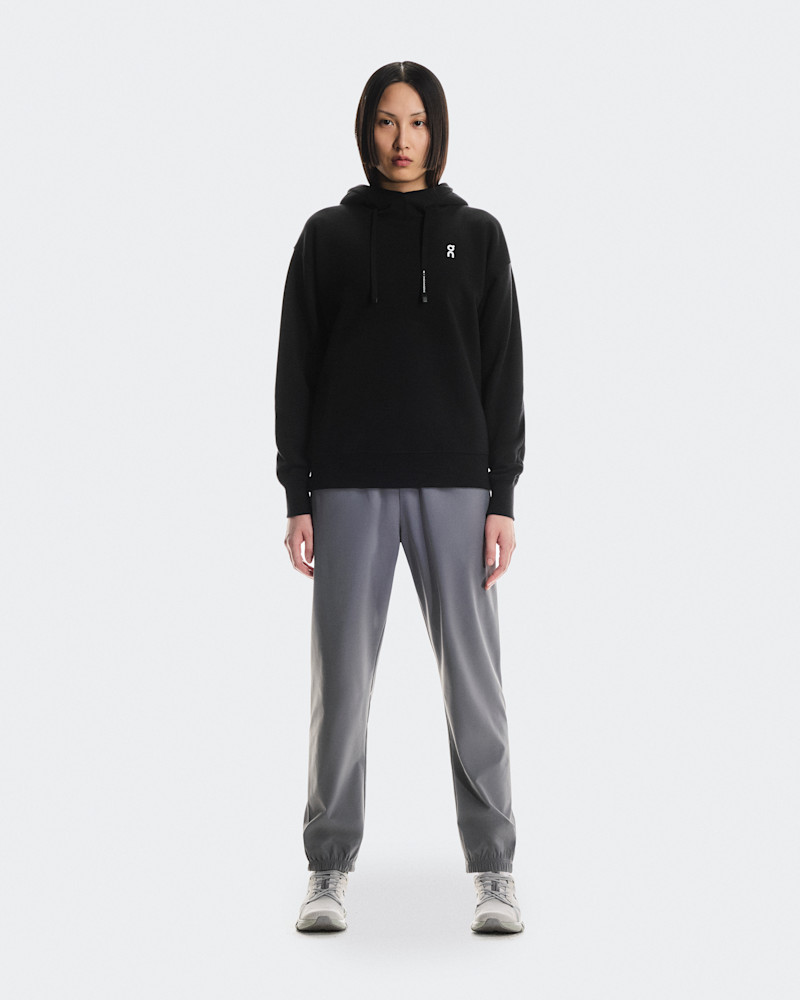 On Women's Club Hoodie Graphic in Black/Olive, Size: XS, Polyester