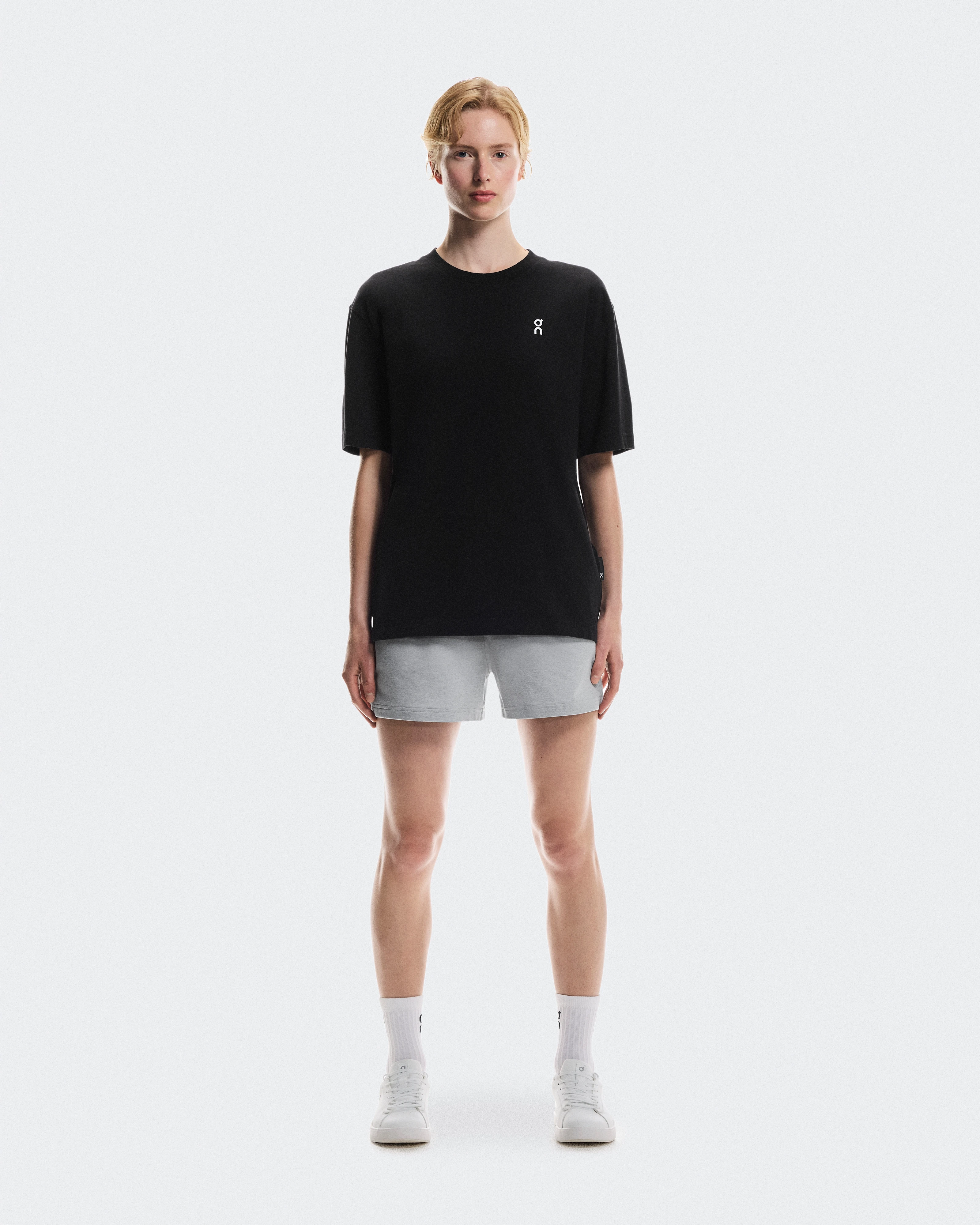 On Club-T Smash Black & Orchid Women Tops and t-shirts