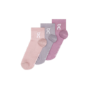 Logo Sock Mid 3P in Mauve/Lavendula