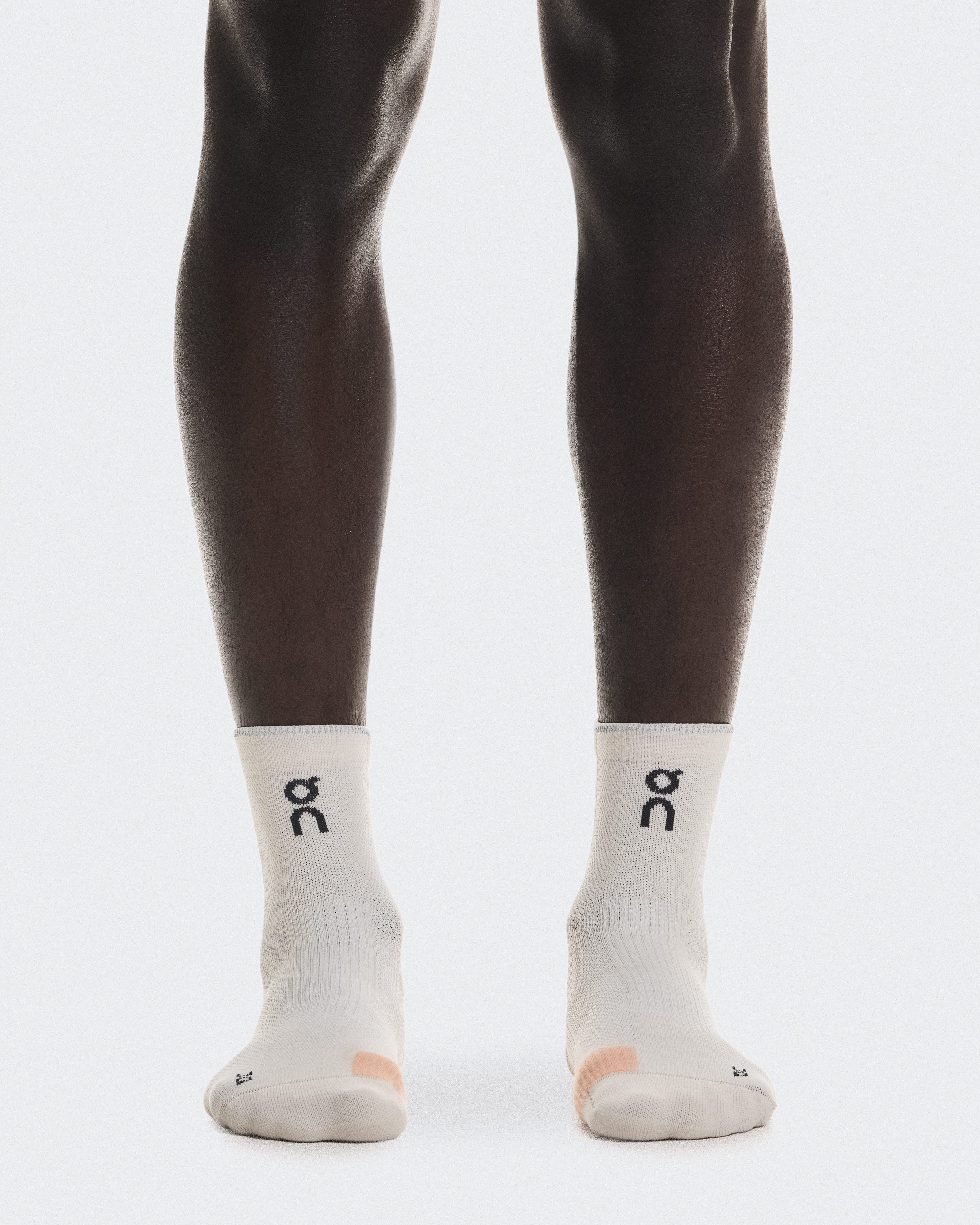 Performance Run Sock Mid in Pearl/Sunstone