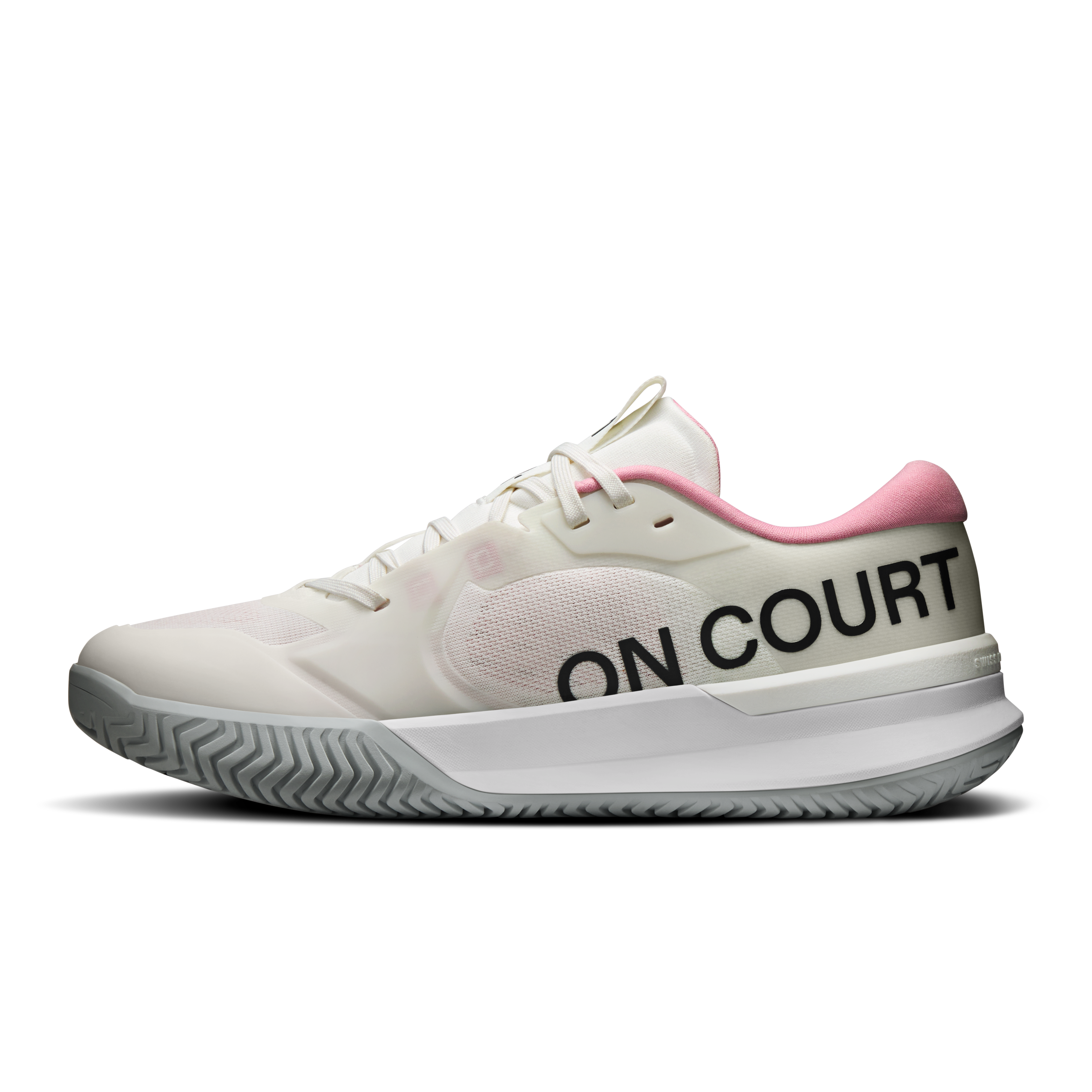 On THE ROGER Pro 3 Clay Ivory & Magnolia Women Tennis Shoes