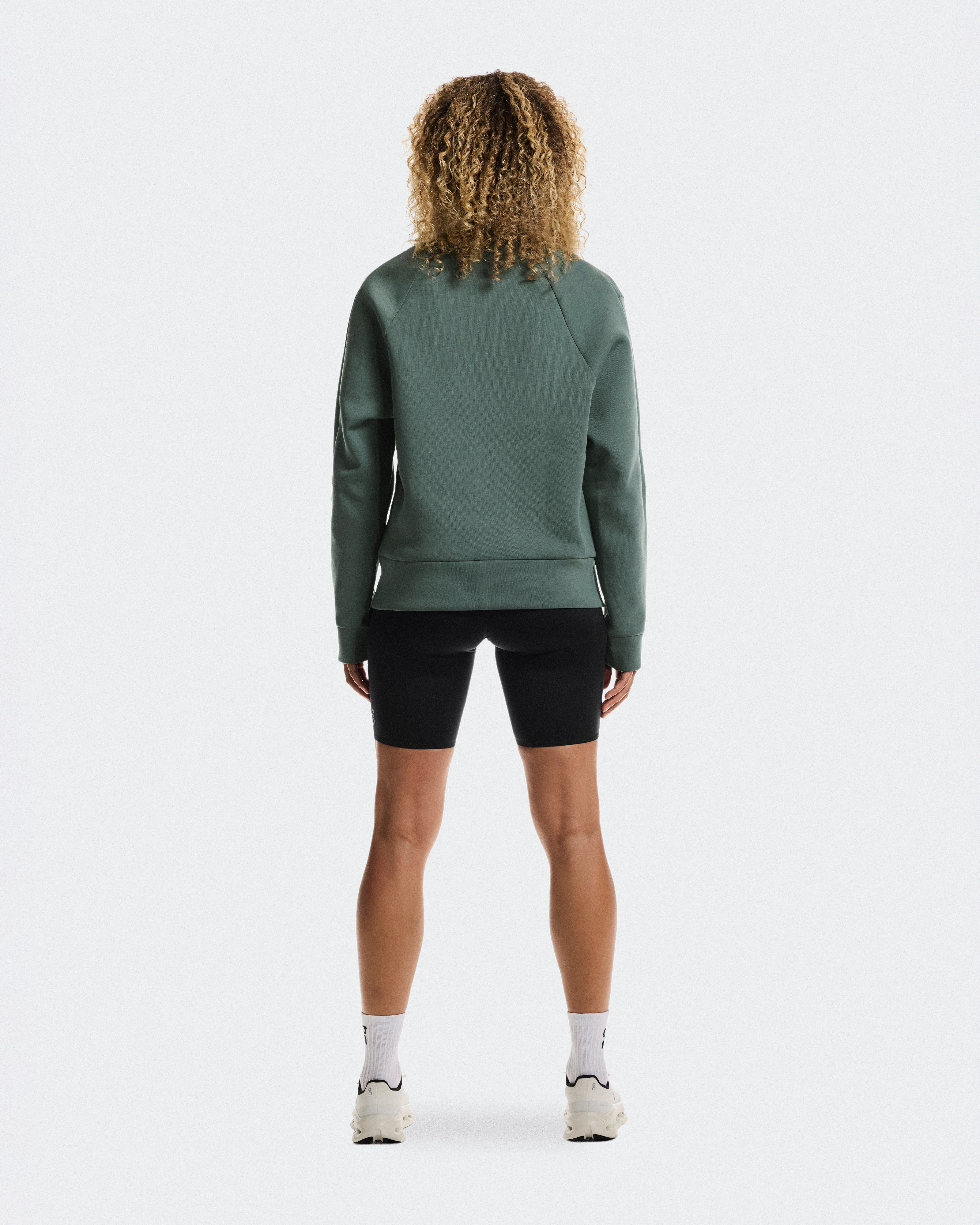 On Focus Tech Crew Olive Damen Hoodies & Sweatshirts
