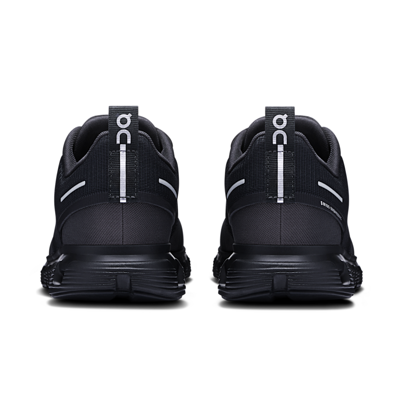 On Women's Cloud 6 Waterproof Lifestyle Shoe in Black/Black, Size: 9, Recycled Polyester